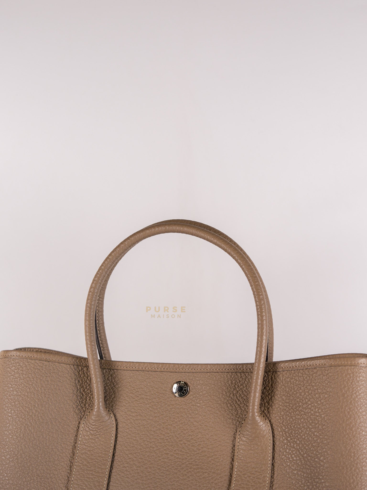 Garden Party Tote (GPT) 36 in Gris Asphalte Negonda Leather Palladium Hardware Stamp C(2018) | Purse Maison Luxury Bags Shop