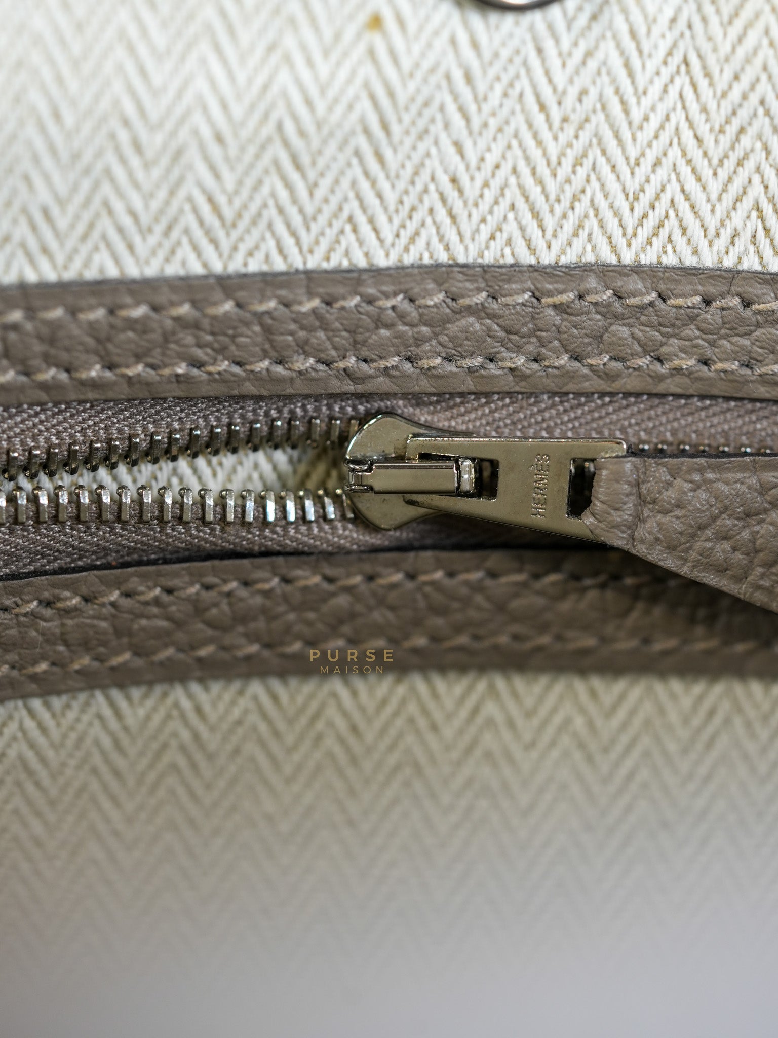 Garden Party Tote (GPT) 36 in Gris Asphalte Negonda Leather Palladium Hardware Stamp C(2018) | Purse Maison Luxury Bags Shop