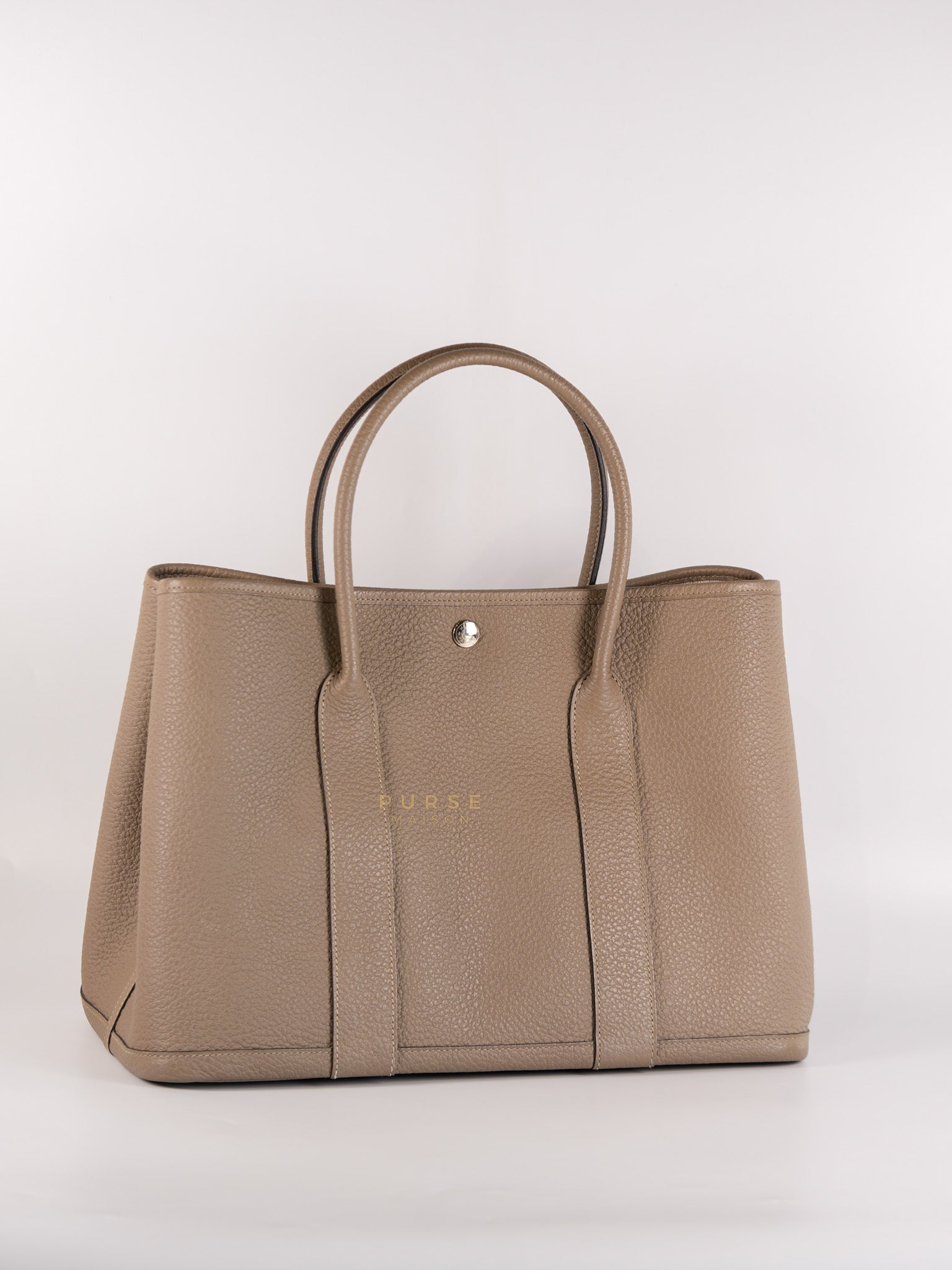 Garden Party Tote (GPT) 36 in Gris Asphalte Negonda Leather Palladium Hardware Stamp C(2018) | Purse Maison Luxury Bags Shop