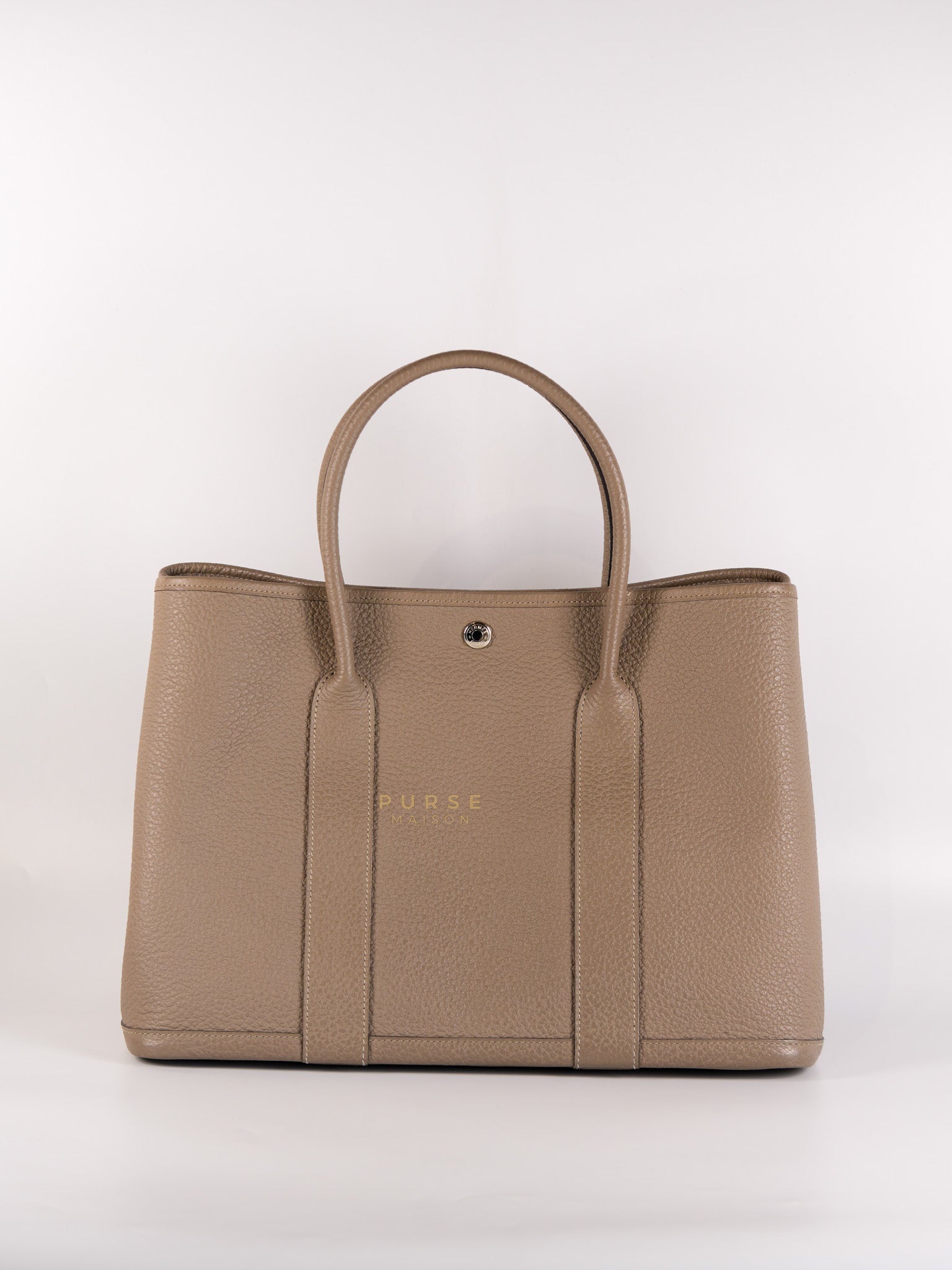 Garden Party Tote (GPT) 36 in Gris Asphalte Negonda Leather Palladium Hardware Stamp C(2018) | Purse Maison Luxury Bags Shop
