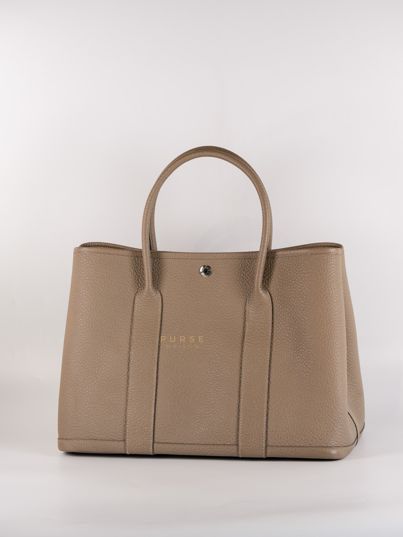 Garden Party Tote (GPT) 36 in Gris Asphalte Negonda Leather Palladium Hardware Stamp C(2018) | Purse Maison Luxury Bags Shop