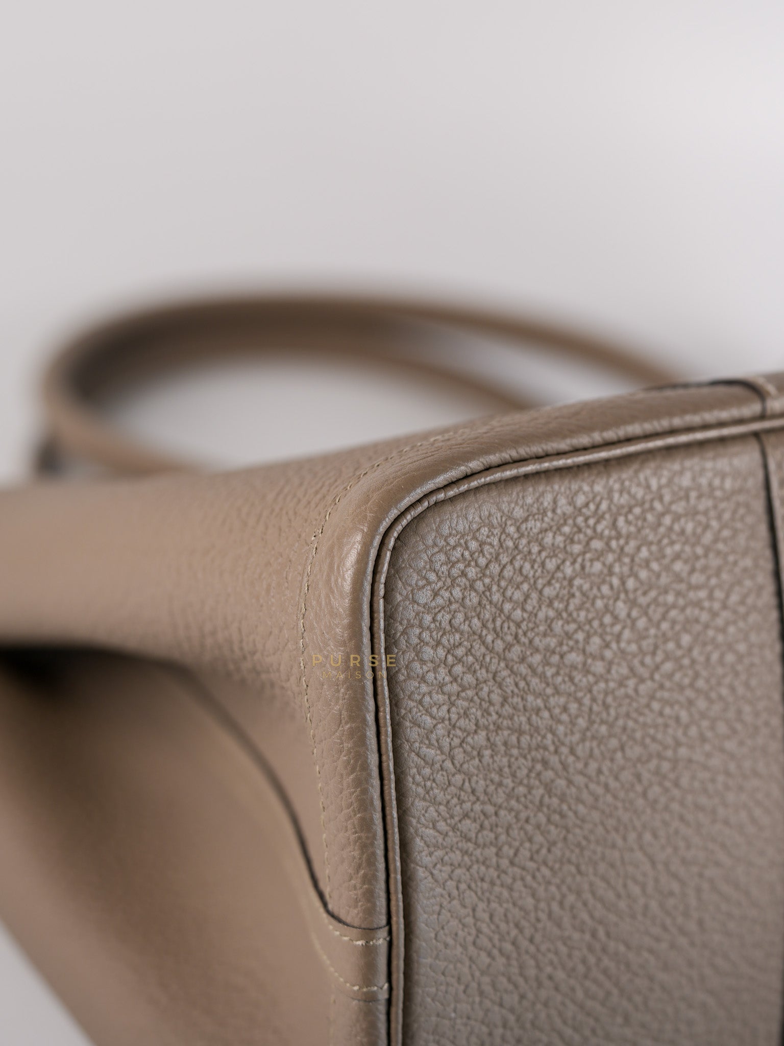 Garden Party Tote (GPT) 36 in Gris Asphalte Negonda Leather Palladium Hardware Stamp C(2018) | Purse Maison Luxury Bags Shop