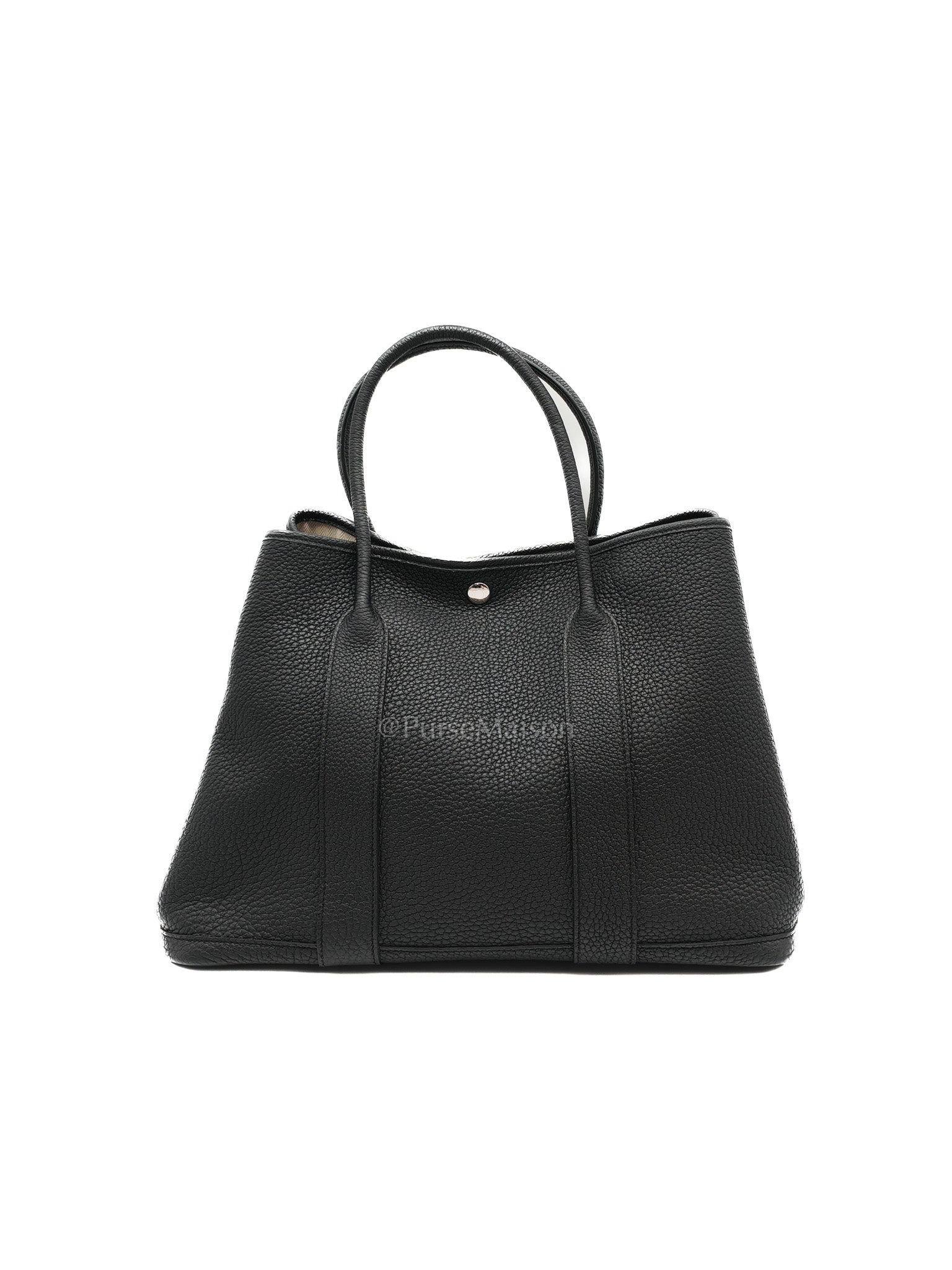 Garden Party Tote 36 (GPT) in Black Veau Negonda Leather and Palladium Hardware  Stamp G (2026)