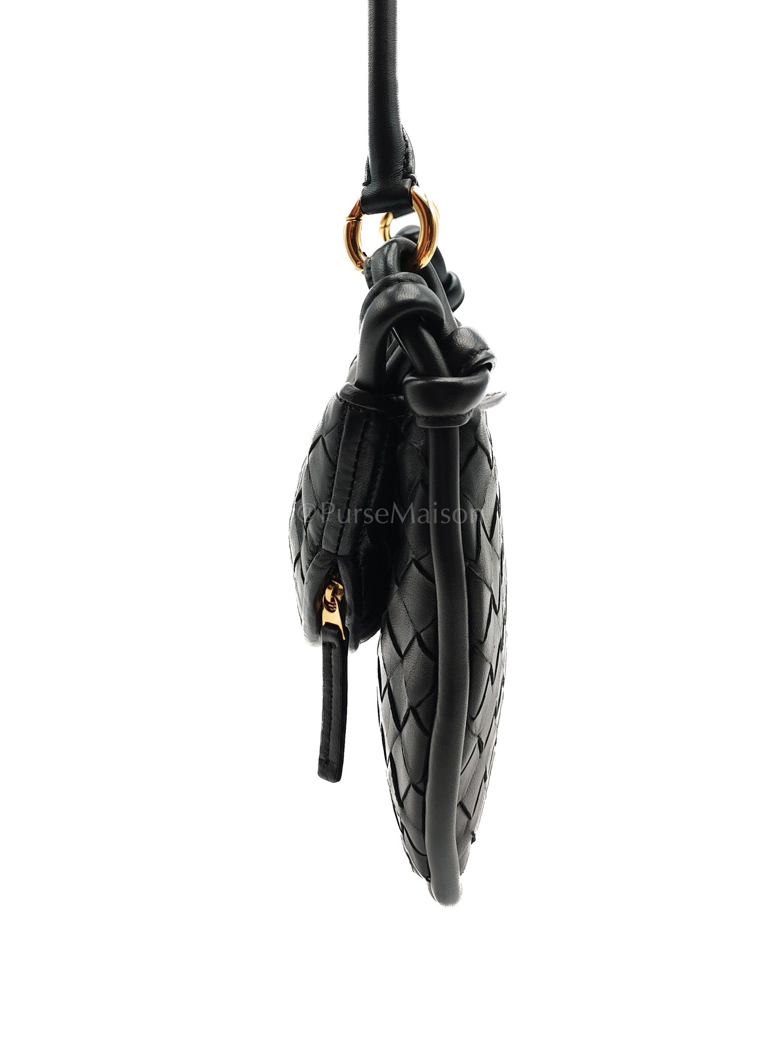 Gemelli Small in Black Intrecciato Nappa Leather Shoulder Bag | Purse Maison Luxury Bags Shop