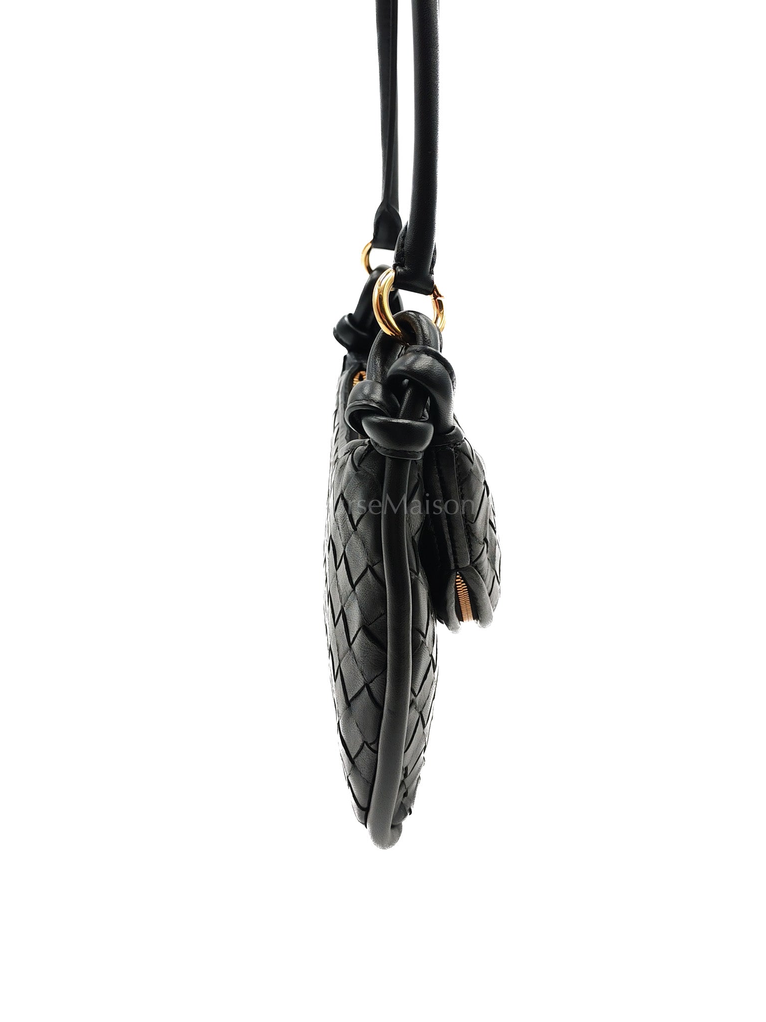 Gemelli Small in Black Intrecciato Nappa Leather Shoulder Bag | Purse Maison Luxury Bags Shop