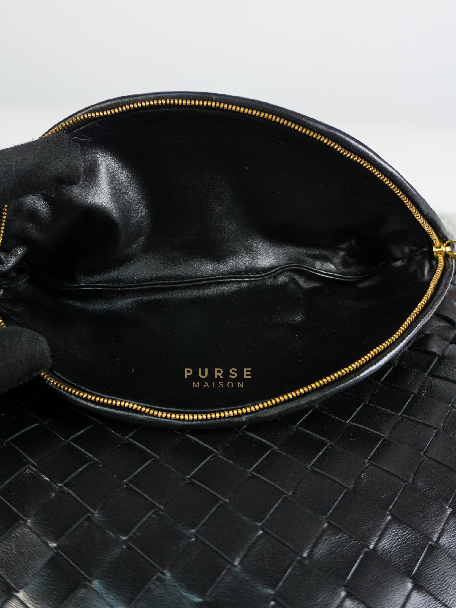 Gemeni Shoulder Bag Medium in Black Leather | Purse Maison Luxury Bags Shop