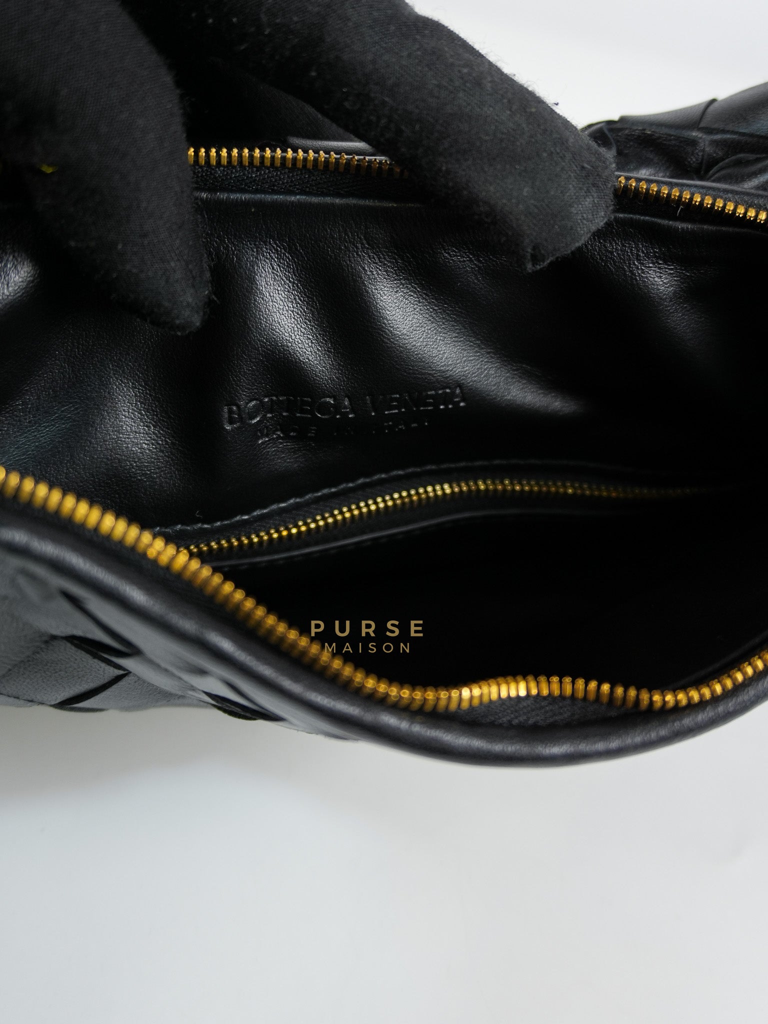 Gemeni Shoulder Bag Medium in Black Leather | Purse Maison Luxury Bags Shop