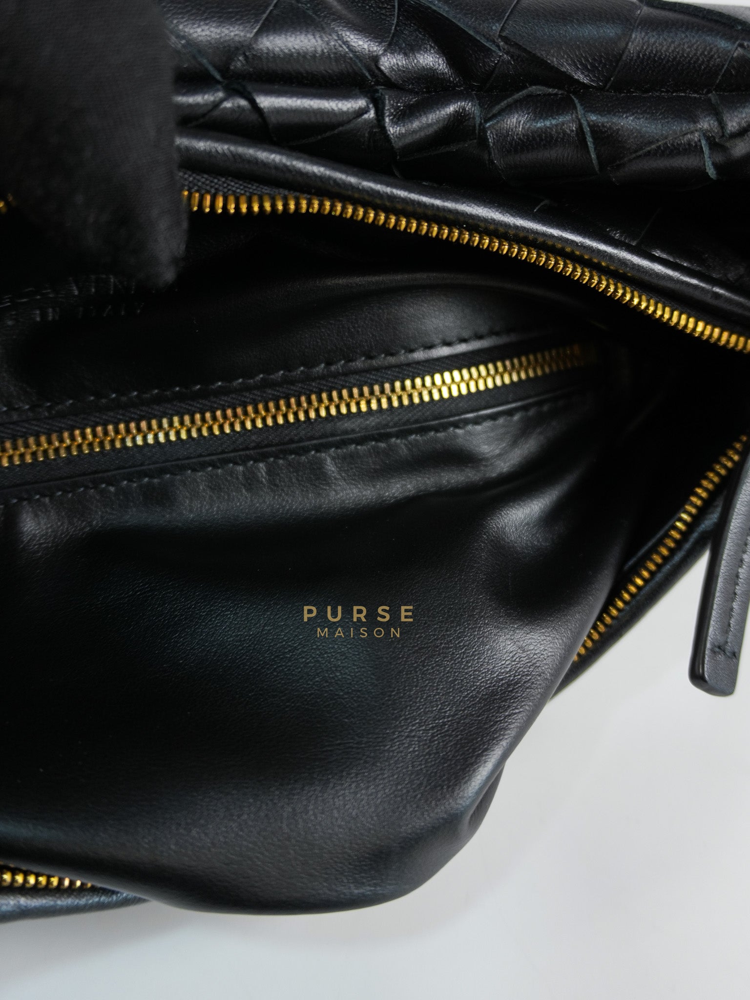 Gemeni Shoulder Bag Medium in Black Leather | Purse Maison Luxury Bags Shop