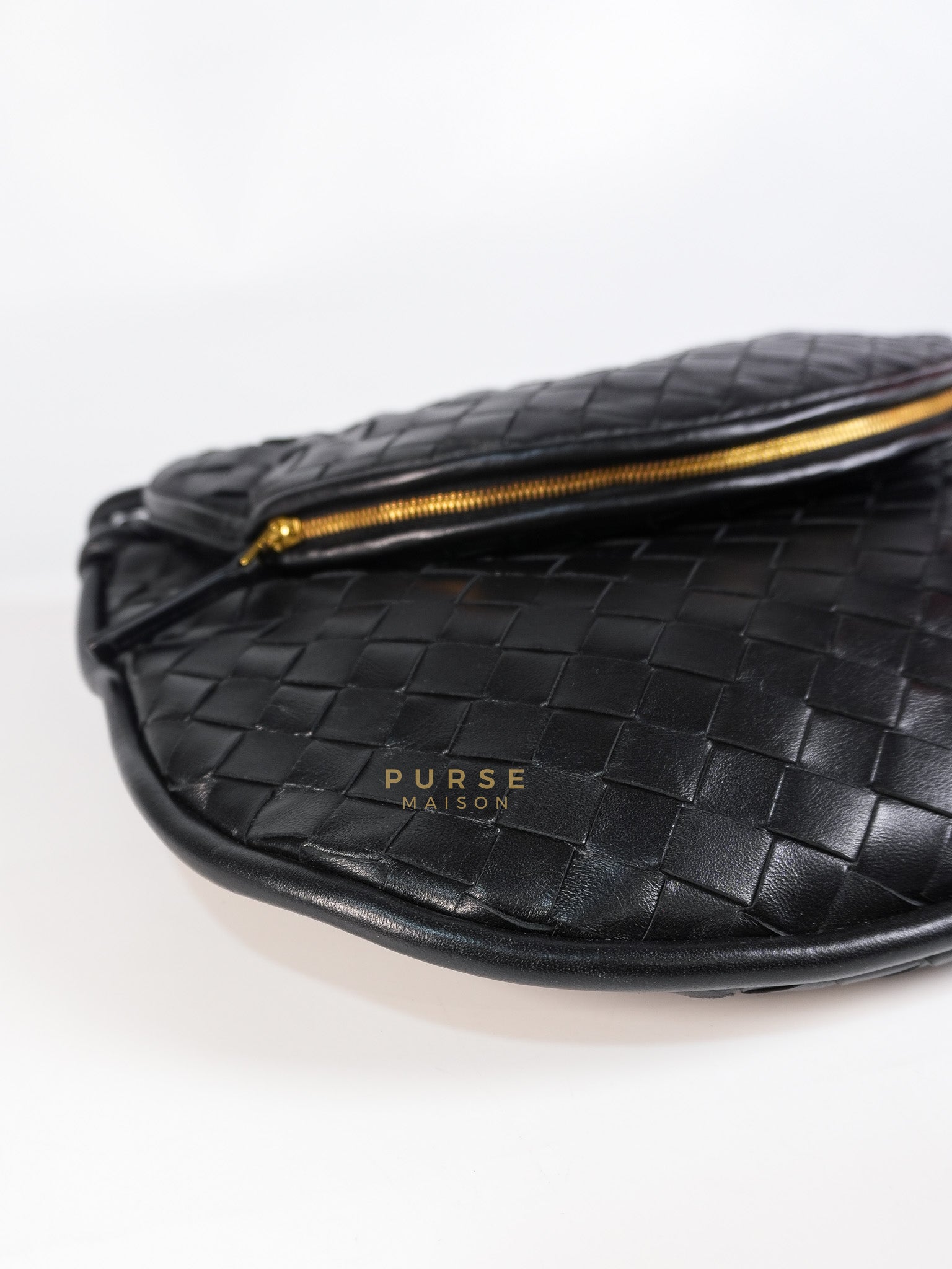 Gemeni Shoulder Bag Medium in Black Leather | Purse Maison Luxury Bags Shop