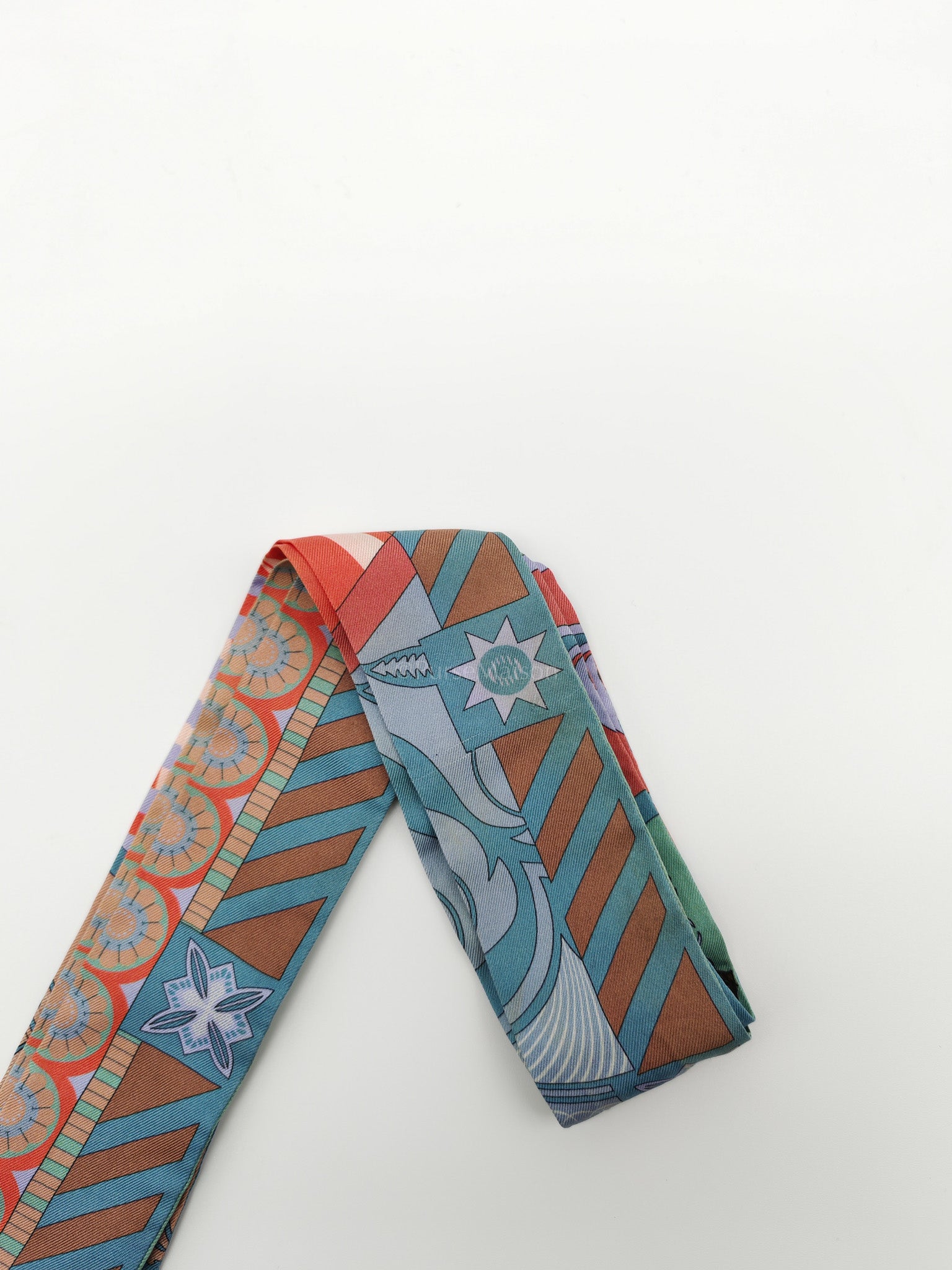 Geometrie Silk Twilly (Pair) | Purse Maison Luxury Bags Shop