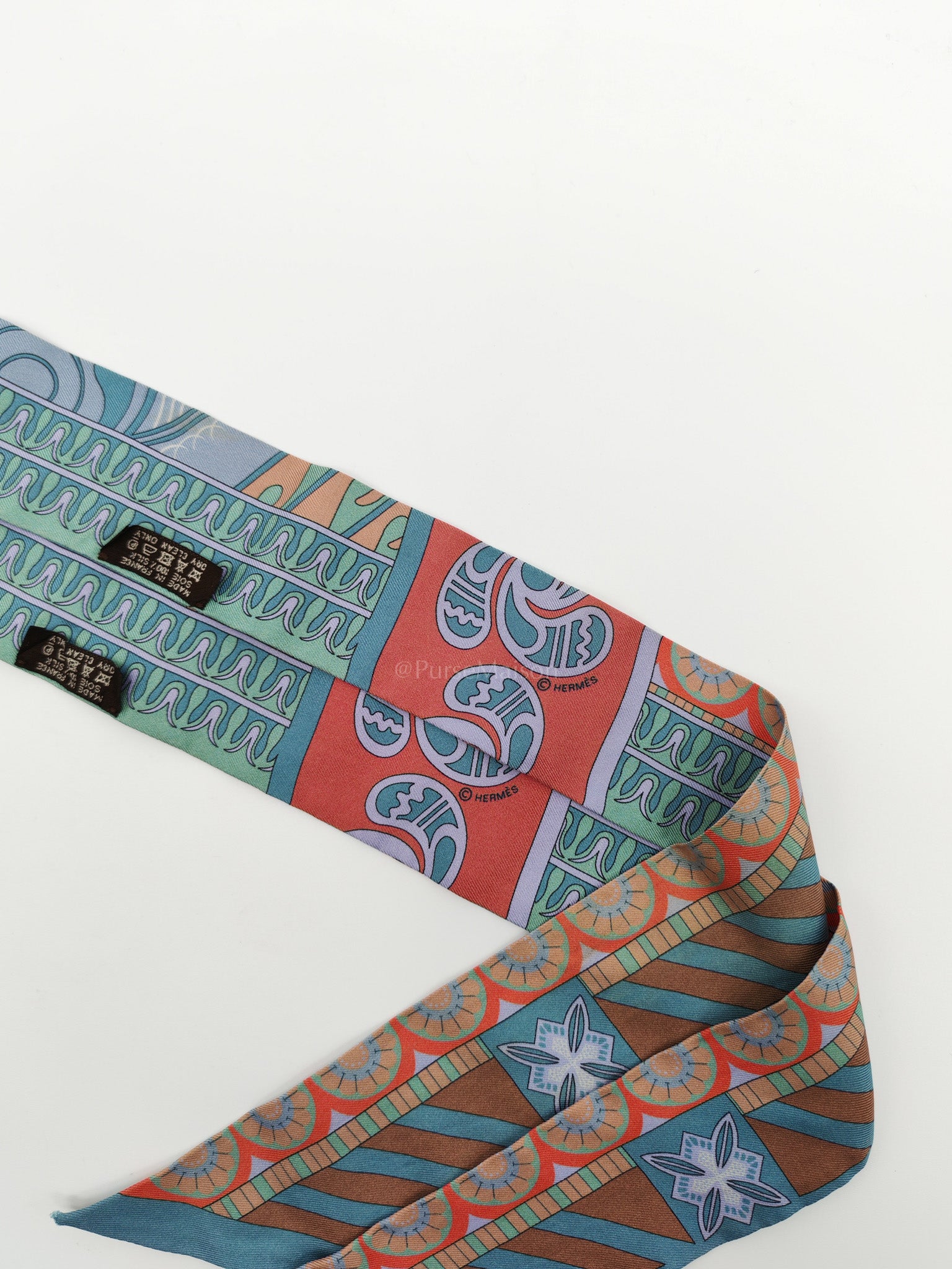 Geometrie Silk Twilly (Pair) | Purse Maison Luxury Bags Shop