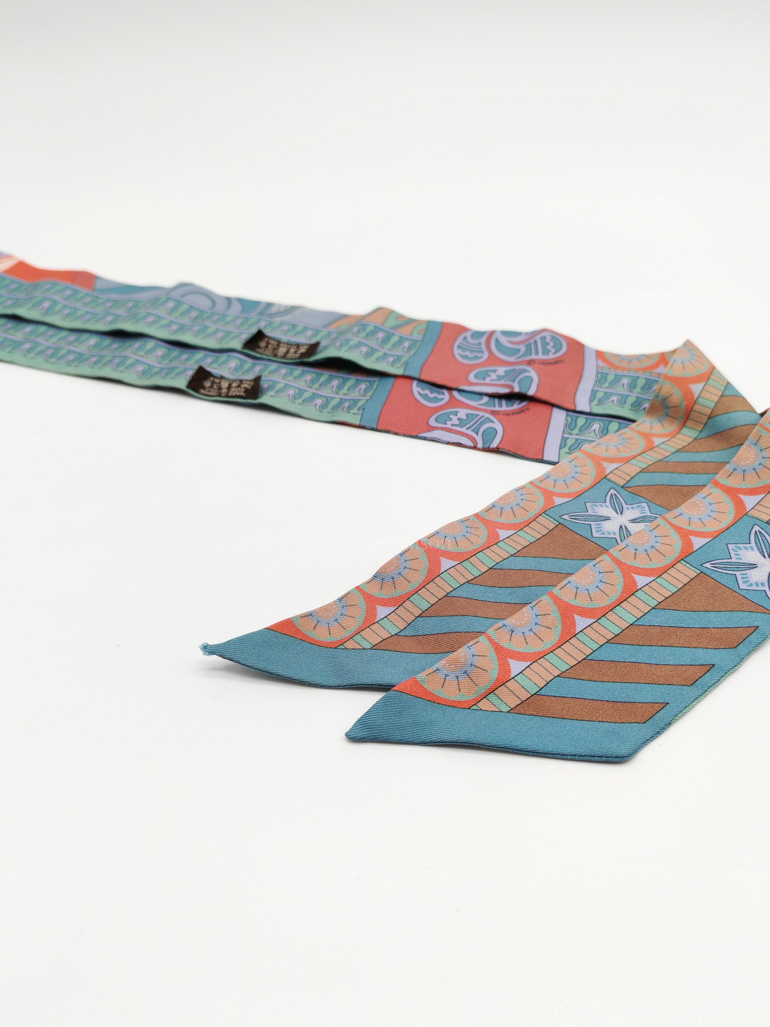 Geometrie Silk Twilly (Pair) | Purse Maison Luxury Bags Shop