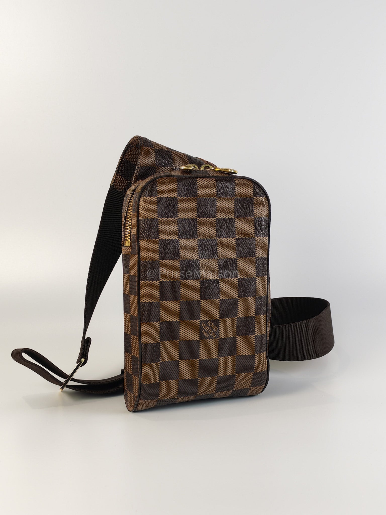 Geronimos Waist Bag In Damier Ebene Canvas (CA0014) | Purse Maison Luxury Bags Shop