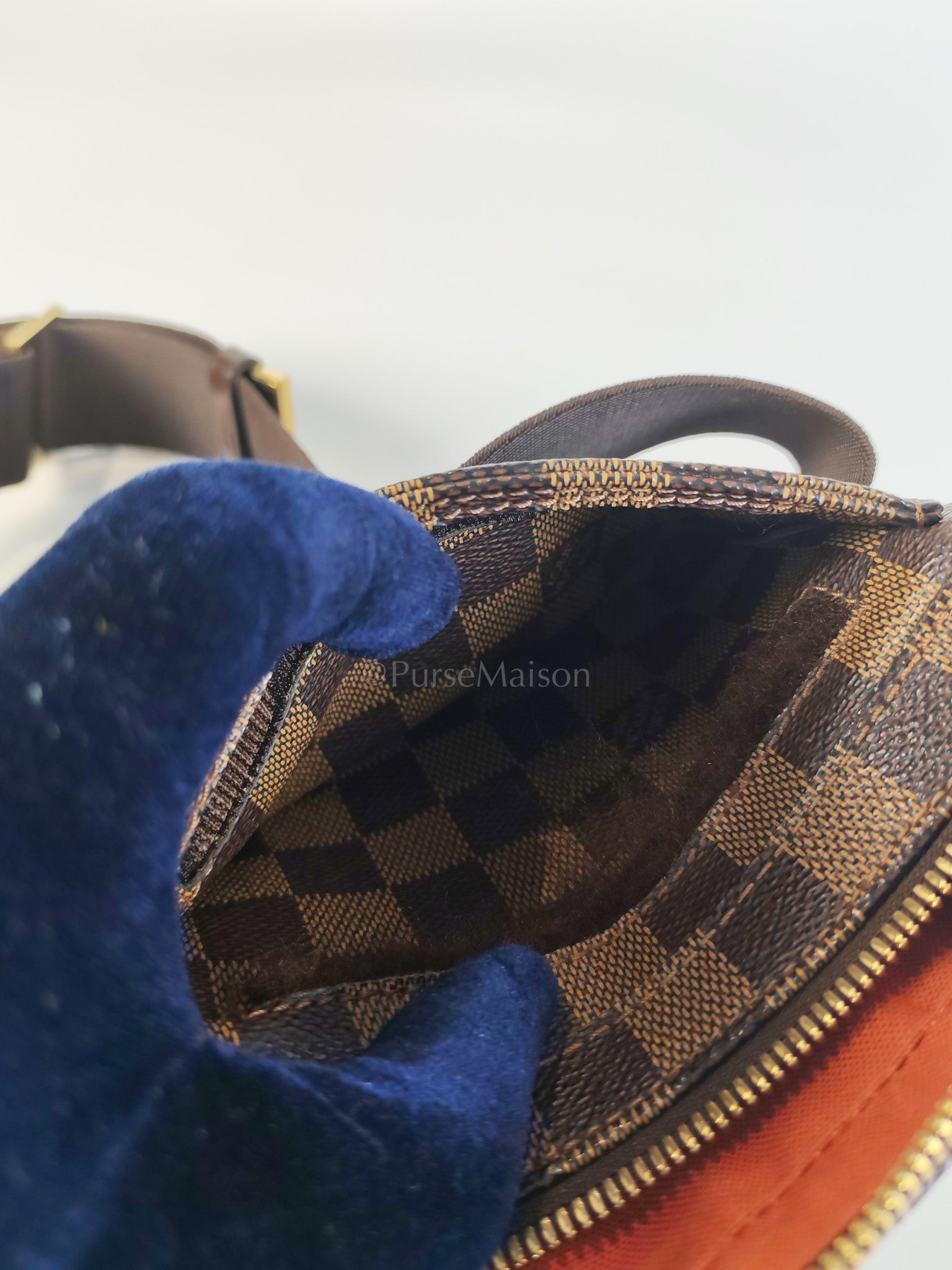Geronimos Waist Bag In Damier Ebene Canvas (CA0014) | Purse Maison Luxury Bags Shop
