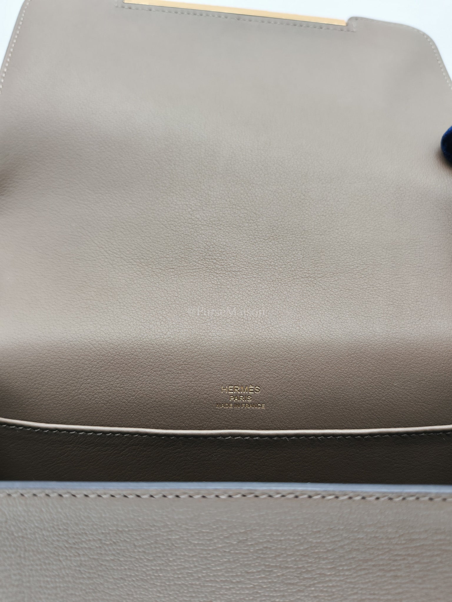 Geta Etoupe in Mysore Chevre Leather and Gold Hardware Stamp U (2022) | Purse Maison Luxury Bags Shop