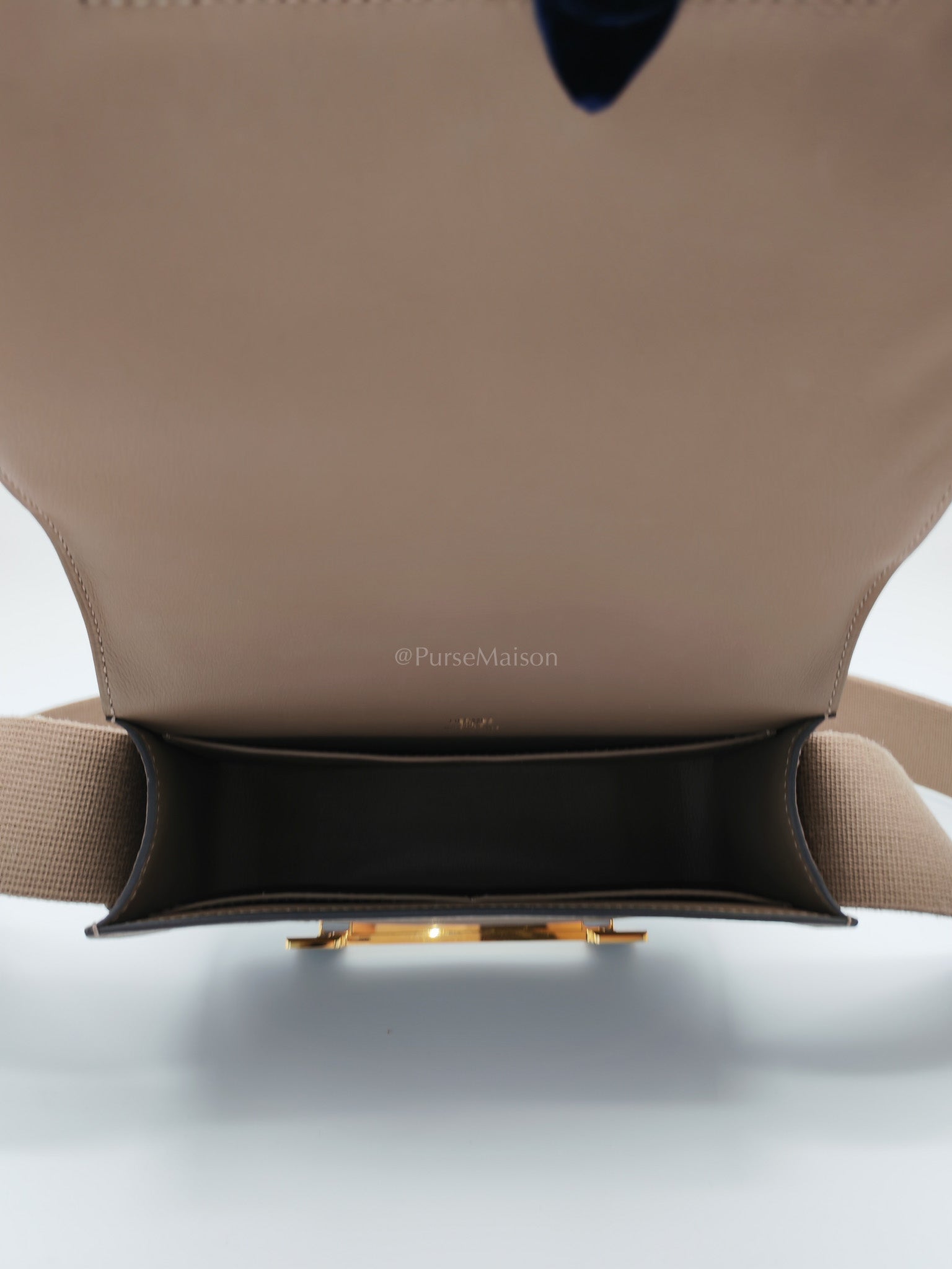 Geta Etoupe in Mysore Chevre Leather and Gold Hardware Stamp U (2022) | Purse Maison Luxury Bags Shop