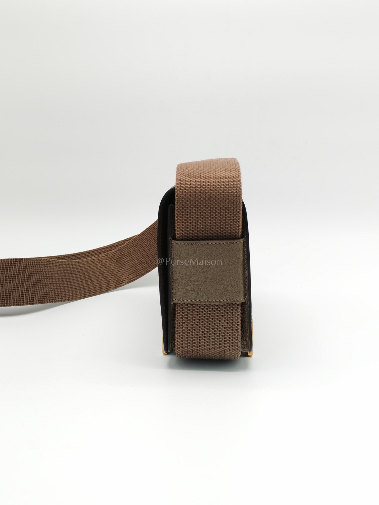 Geta Etoupe in Mysore Chevre Leather and Gold Hardware Stamp U (2022) | Purse Maison Luxury Bags Shop