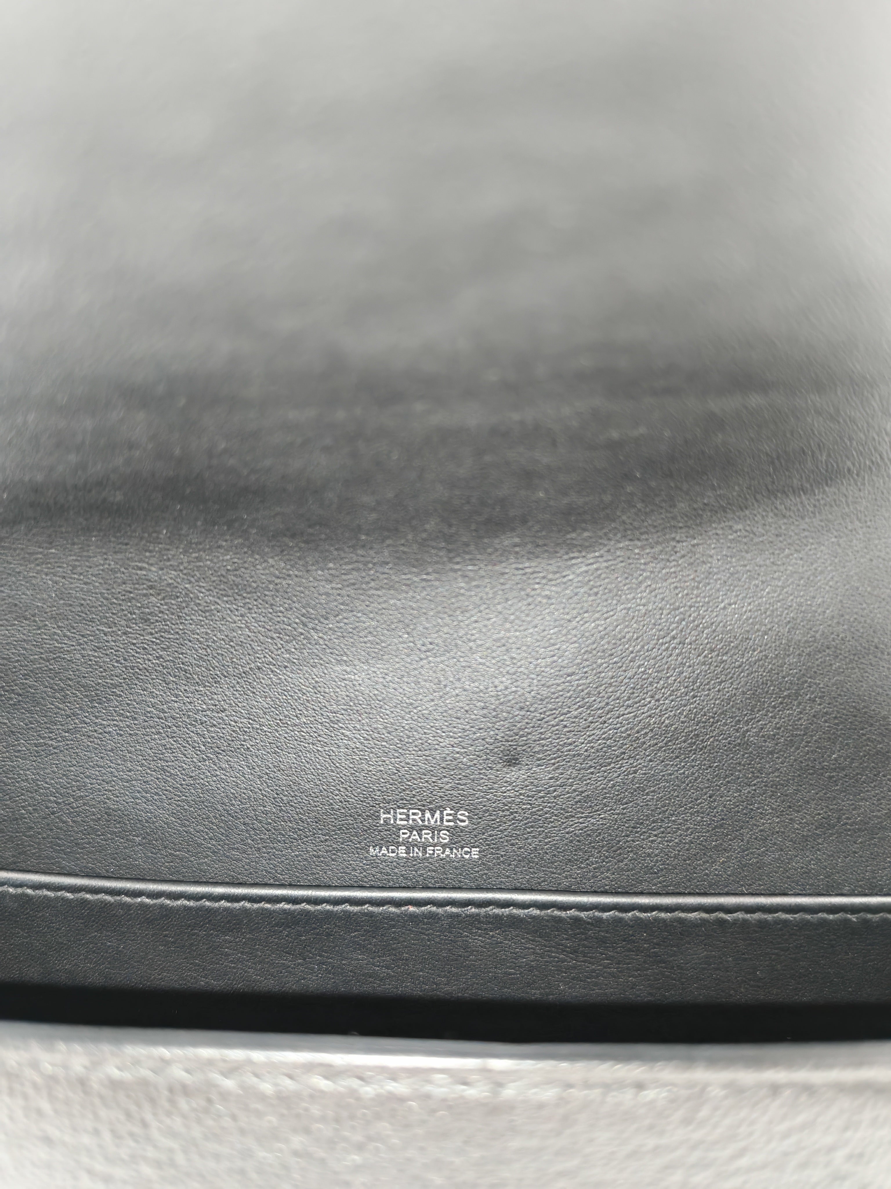 Geta in Black Chevre Mysore Leather and Palladium Hardware Stamp B (2023) | Purse Maison Luxury Bags Shop
