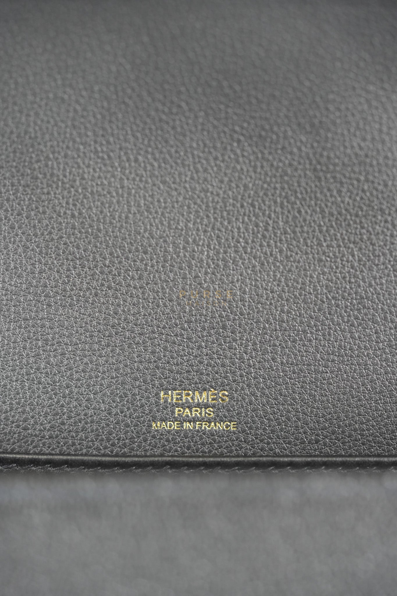 Geta in Black Chevre Mysore Sangle Fibre and Gold Hardware Stamp U (2022) | Purse Maison Luxury Bags Shop