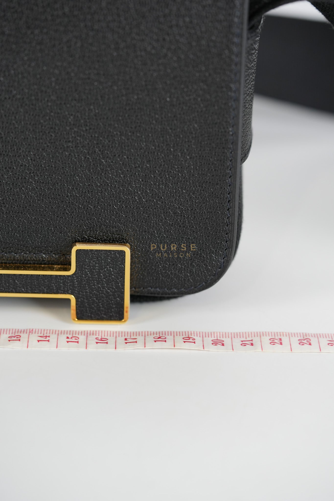 Geta in Black Chevre Mysore Sangle Fibre and Gold Hardware Stamp U (2022) | Purse Maison Luxury Bags Shop