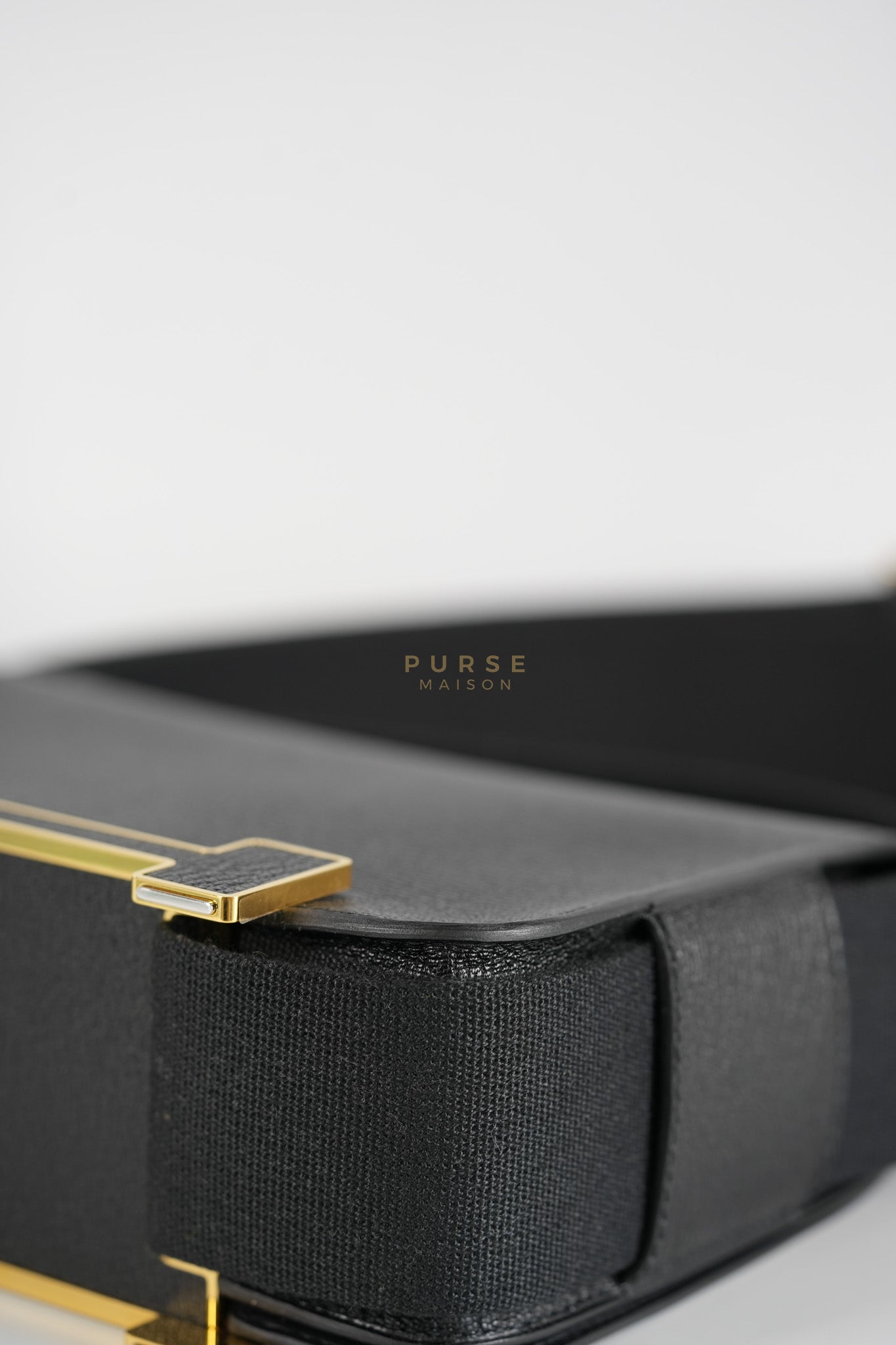 Geta in Black Chevre Mysore Sangle Fibre and Gold Hardware Stamp U (2022) | Purse Maison Luxury Bags Shop