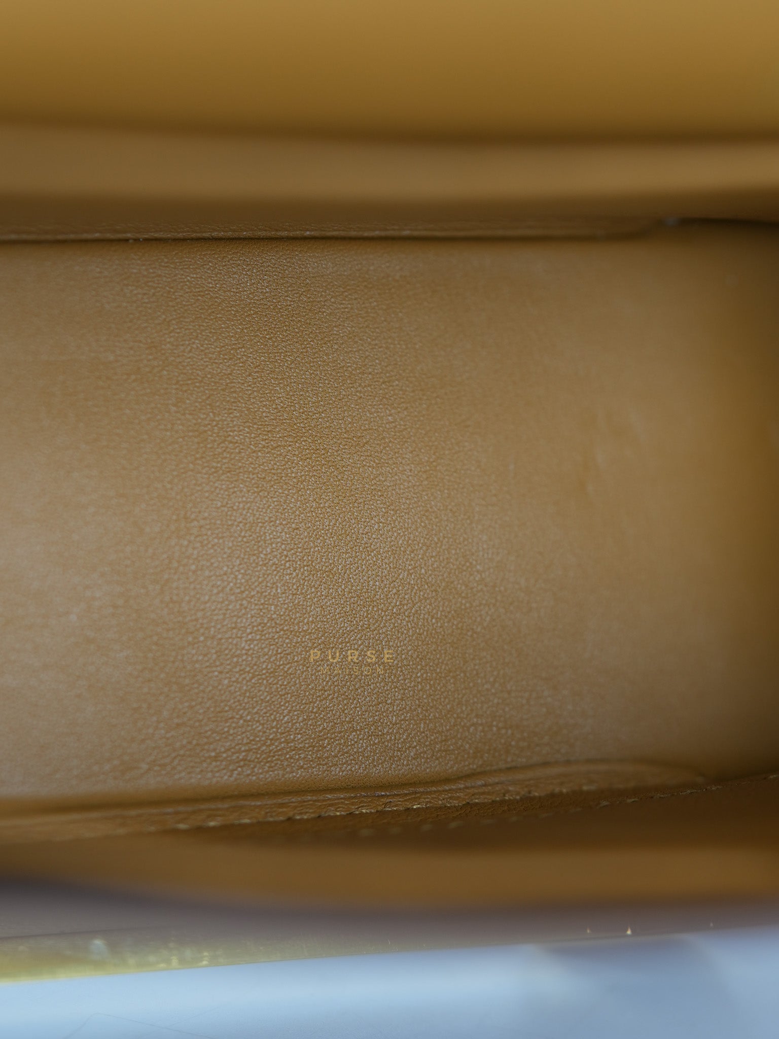 Geta in Caramel Chevre Mysore Gold Hardware Stamp B (2023) | Purse Maison Luxury Bags Shop
