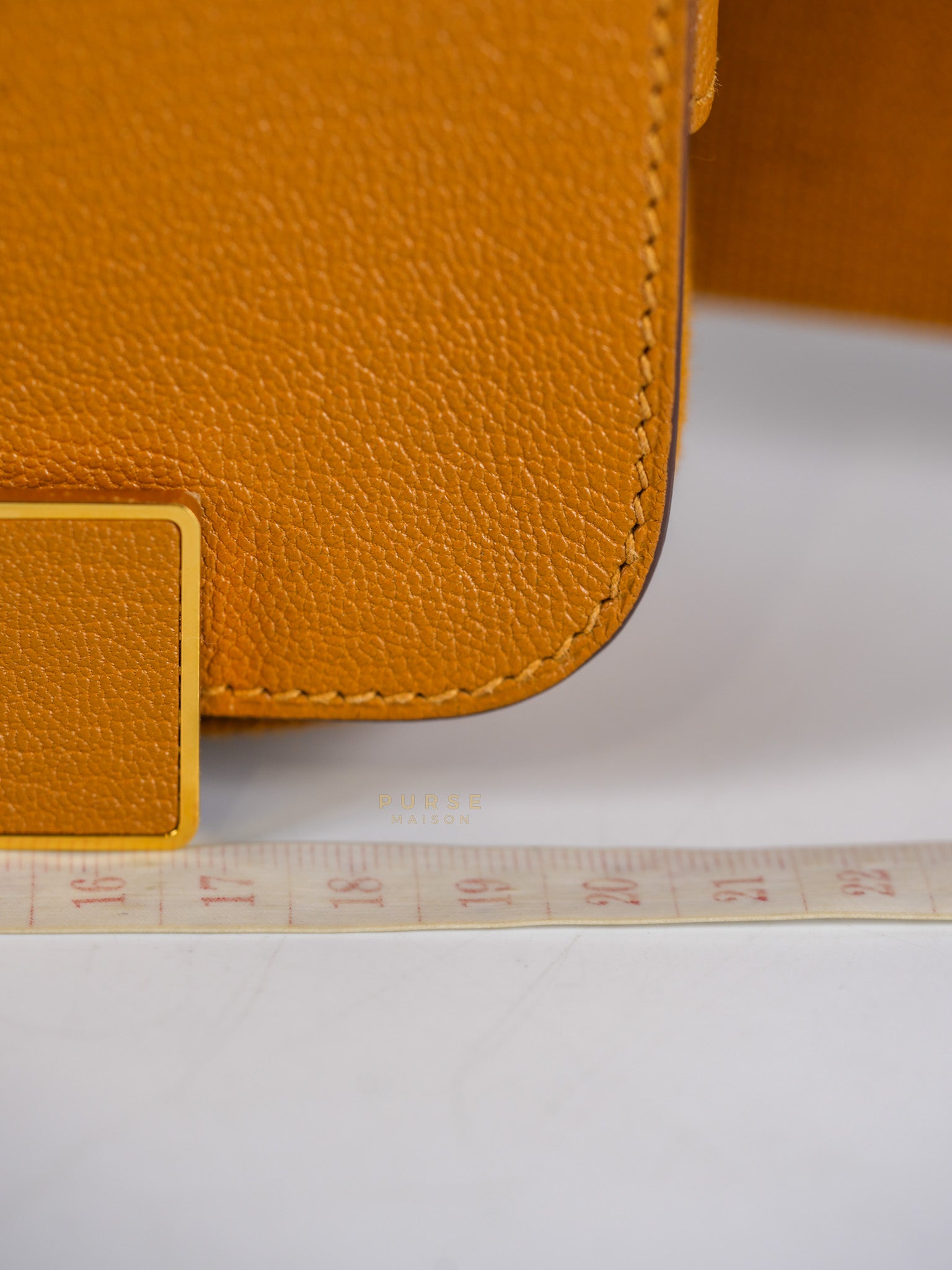 Geta in Caramel Chevre Mysore Gold Hardware Stamp B (2023) | Purse Maison Luxury Bags Shop