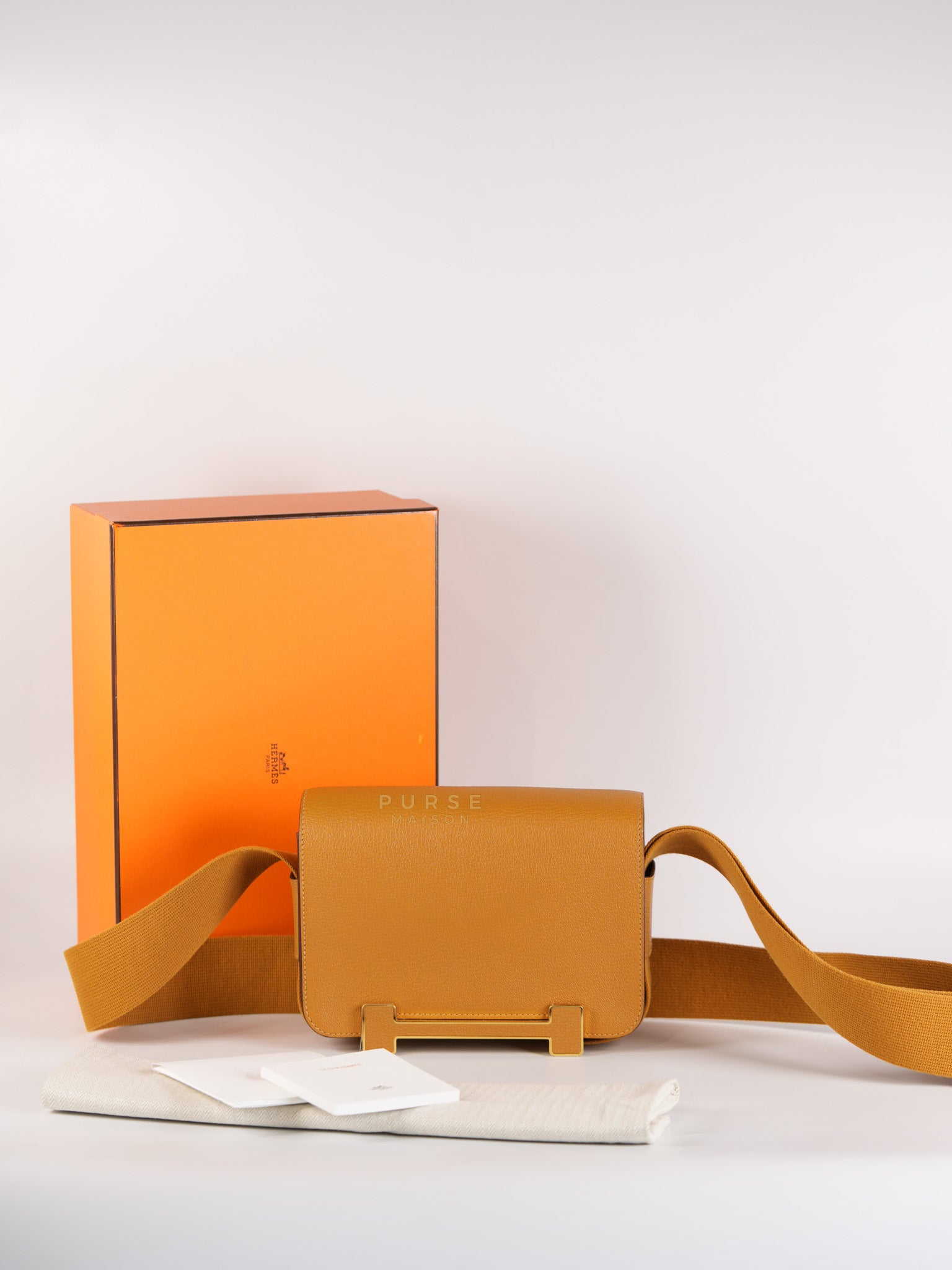 Geta in Caramel Chevre Mysore Gold Hardware Stamp B (2023) | Purse Maison Luxury Bags Shop