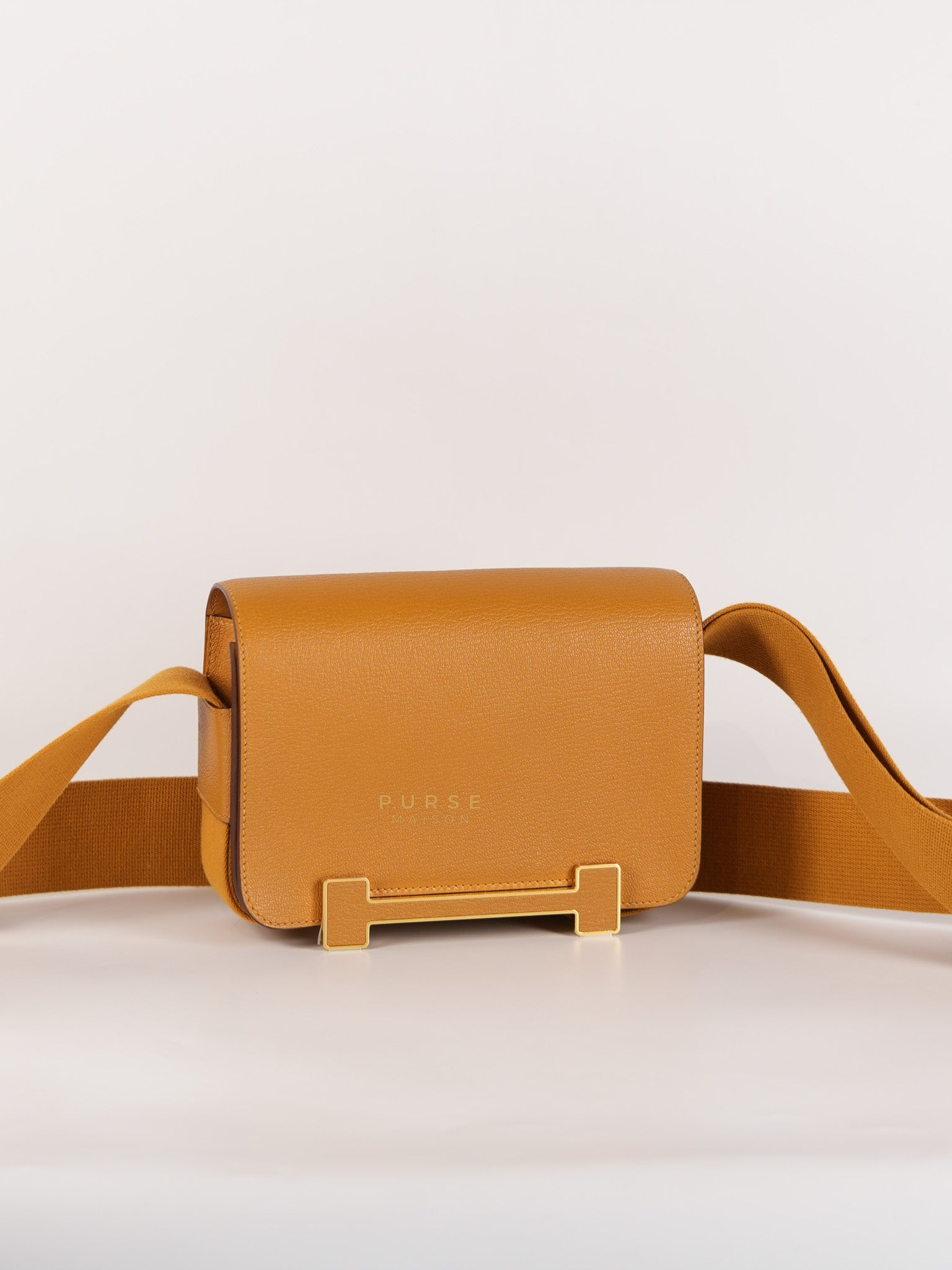 Geta in Caramel Chevre Mysore Gold Hardware Stamp B (2023) | Purse Maison Luxury Bags Shop