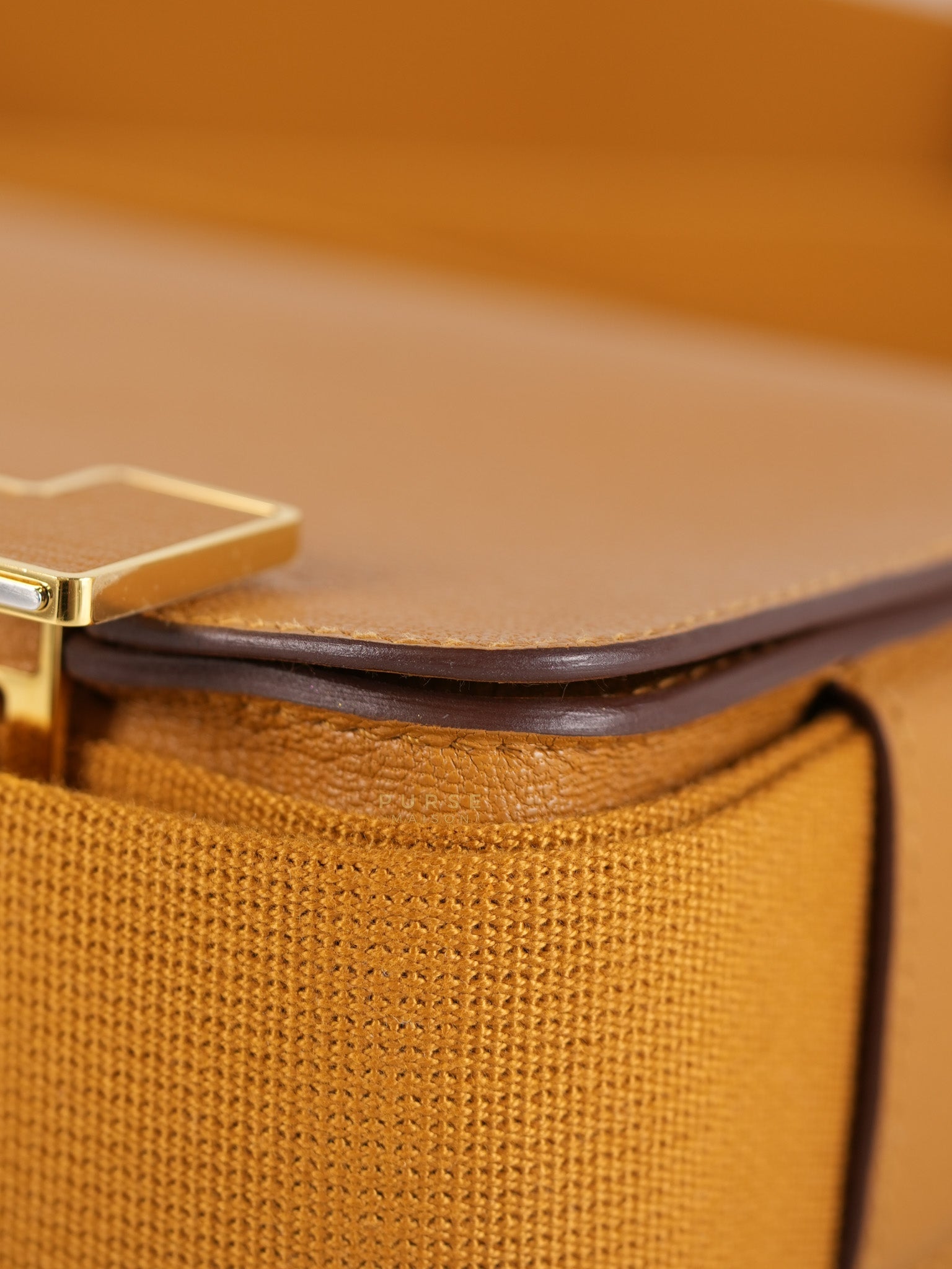 Geta in Caramel Chevre Mysore Gold Hardware Stamp B (2023) | Purse Maison Luxury Bags Shop