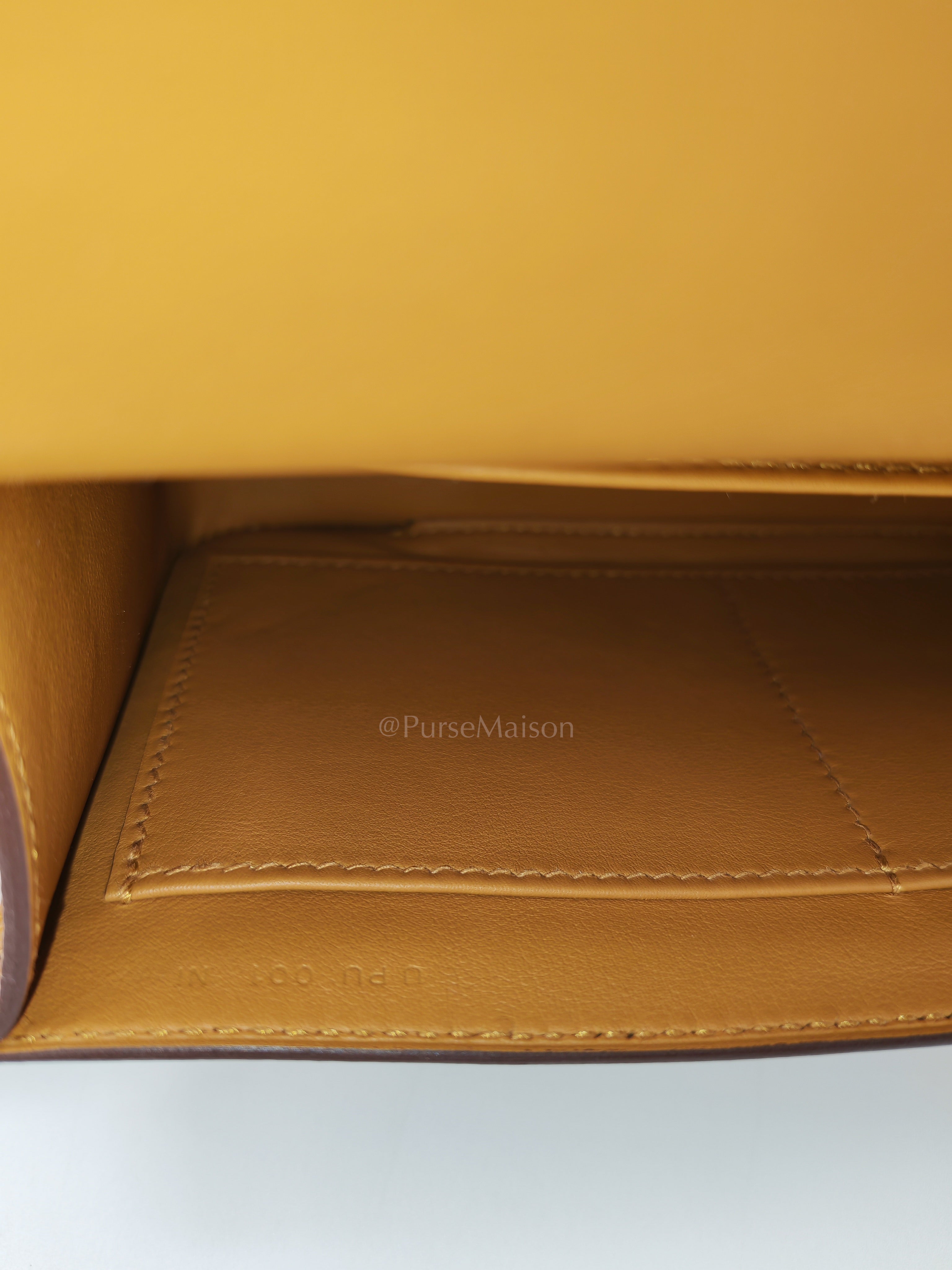 Geta in Caramel Chyvre Mysore Leather & Palladium Hardware Stamp U (2022) | Purse Maison Luxury Bags Shop