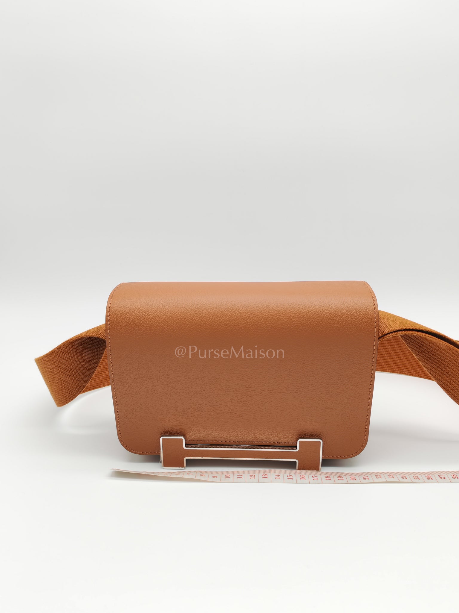 Geta in Gold Evercolor Leather & Palladium Hardware Stamp K(2025) | Purse Maison Luxury Bags Shop