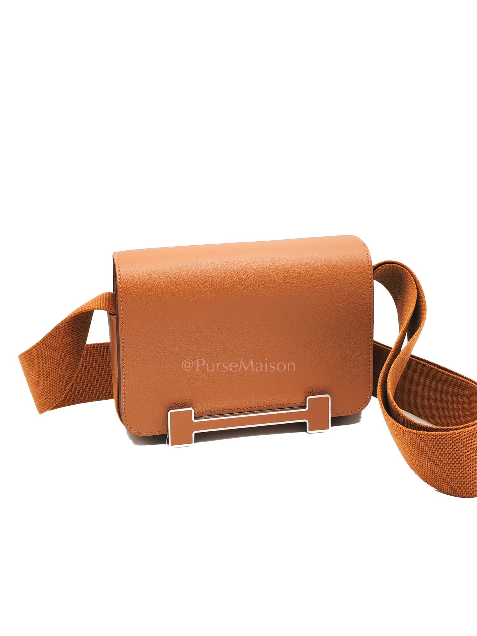 Geta in Gold Evercolor Leather & Palladium Hardware Stamp K(2025) | Purse Maison Luxury Bags Shop
