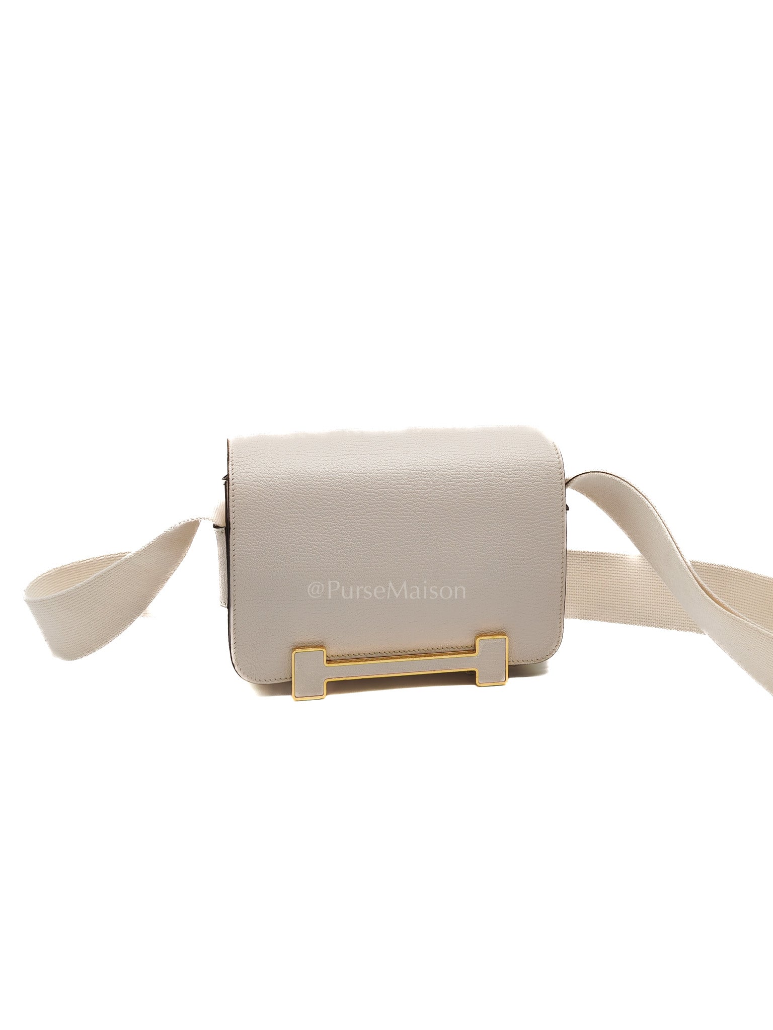 Geta in Nata Chevre Mysore Leather & Gold Hardware Stamp B (2023) | Purse Maison Luxury Bags Shop
