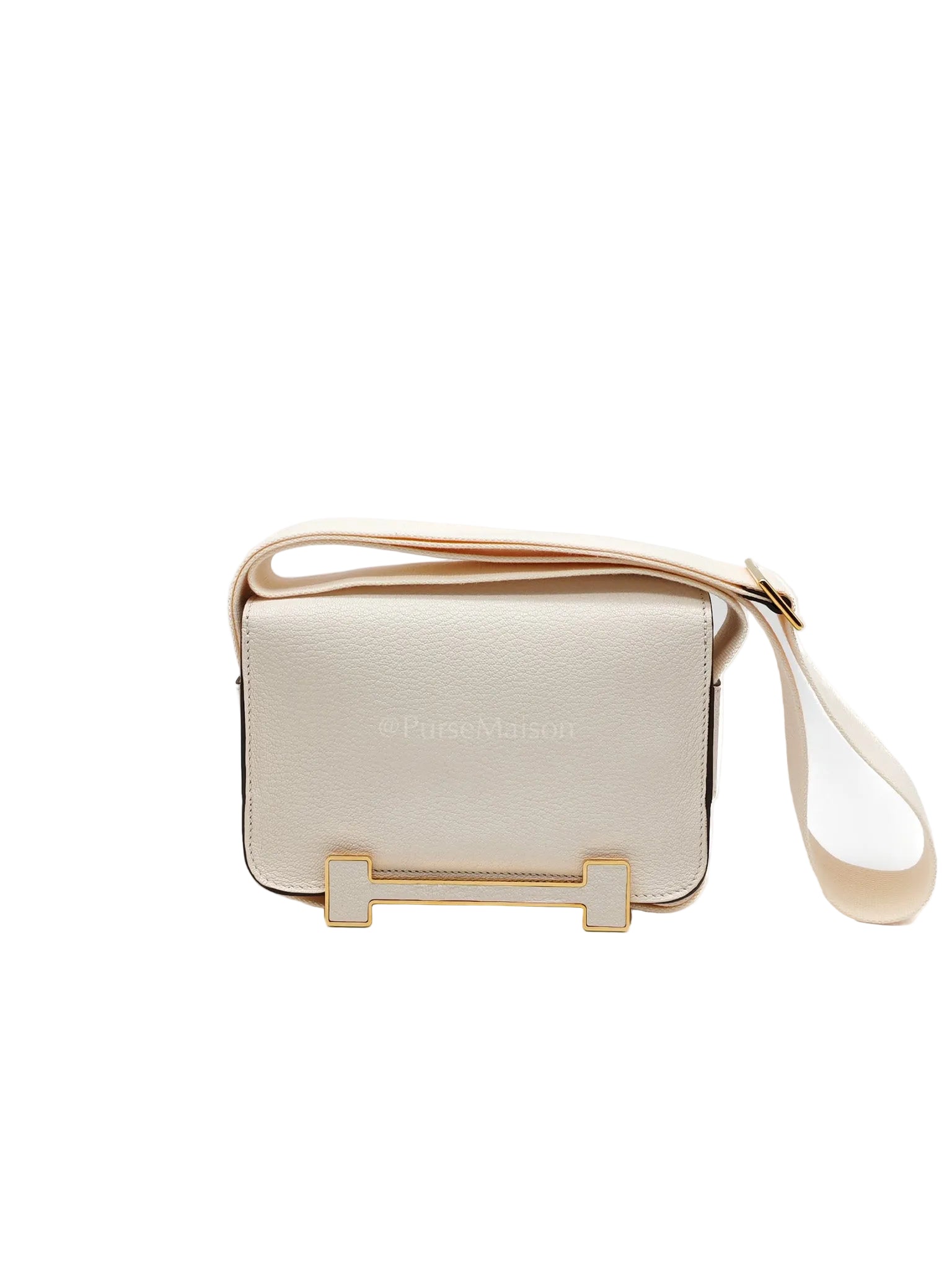 Geta in Nata Chevre Mysore Leather & Gold Hardware Stamp U(2022) | Purse Maison Luxury Bags Shop