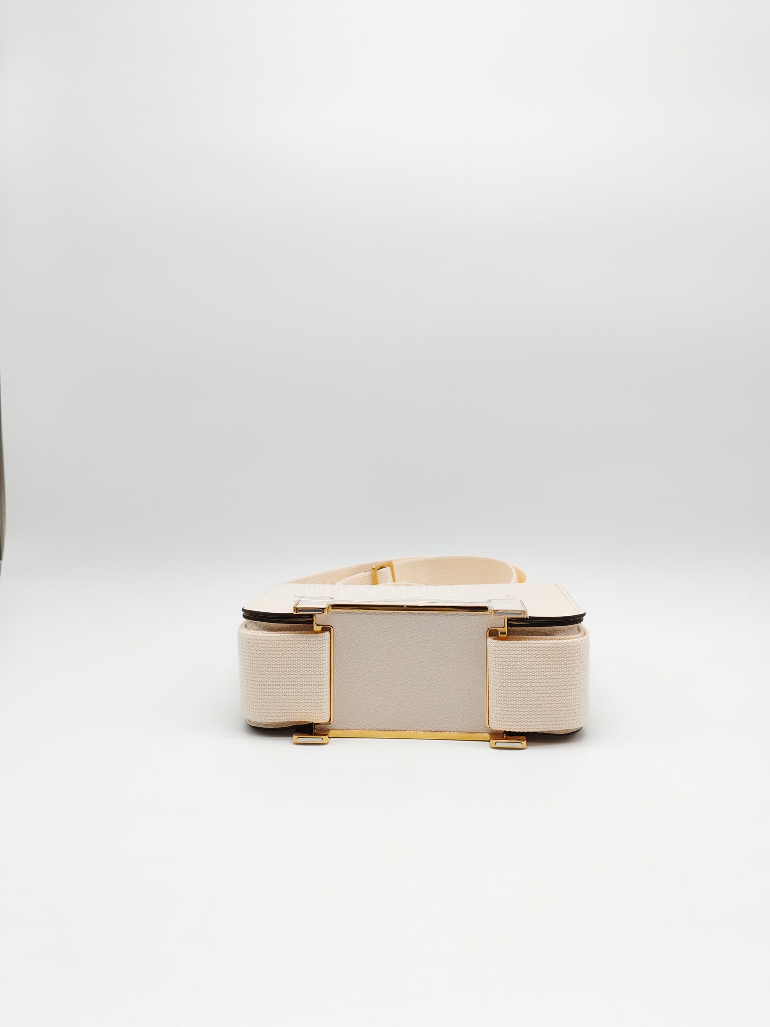 Geta in Nata Chevre Mysore Leather & Gold Hardware Stamp U(2022) | Purse Maison Luxury Bags Shop