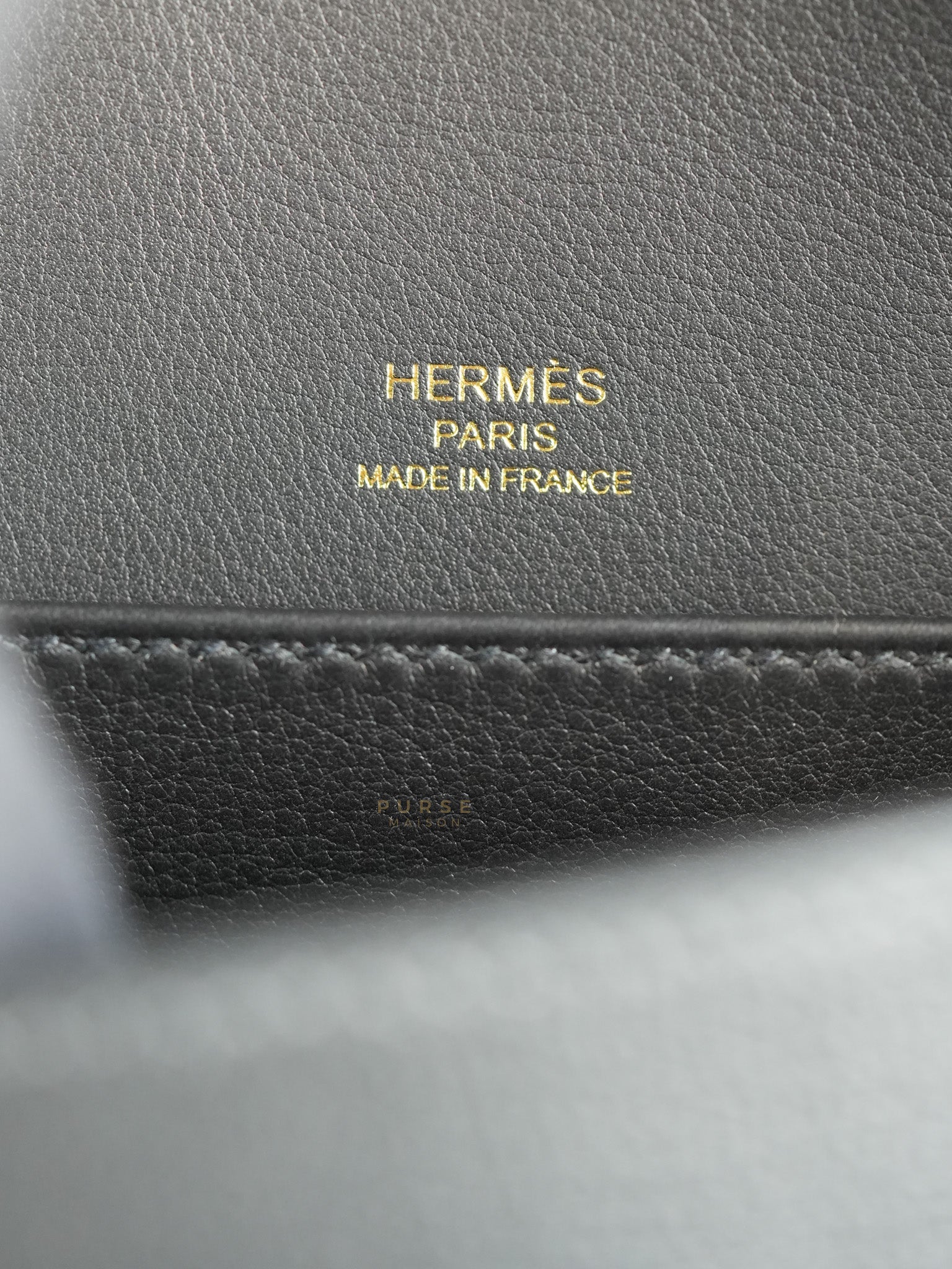 Geta Noir Chevre Mysore Gold Hardware Stamp B (2023) | Purse Maison Luxury Bags Shop