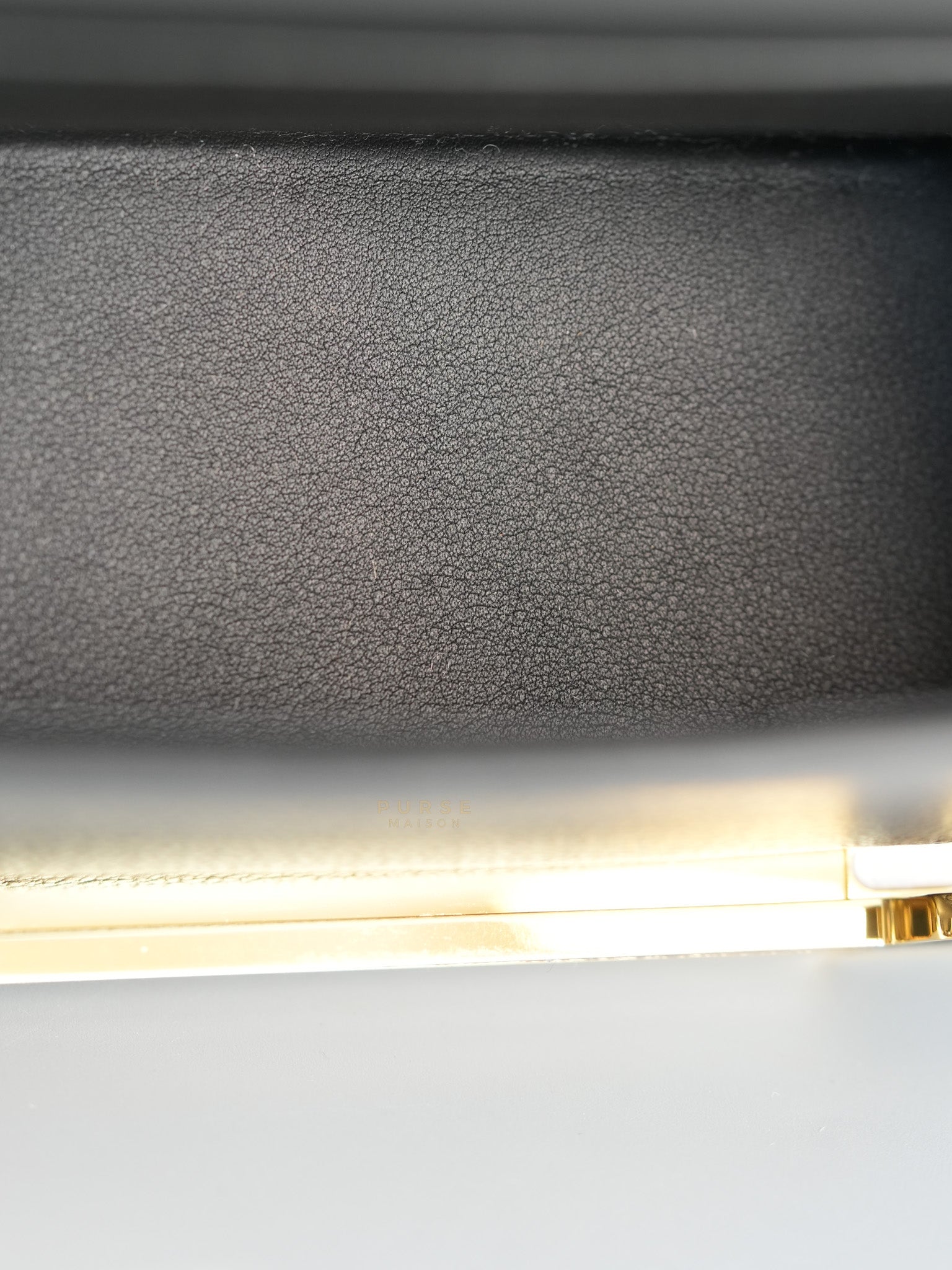 Geta Noir Chevre Mysore Gold Hardware Stamp B (2023) | Purse Maison Luxury Bags Shop