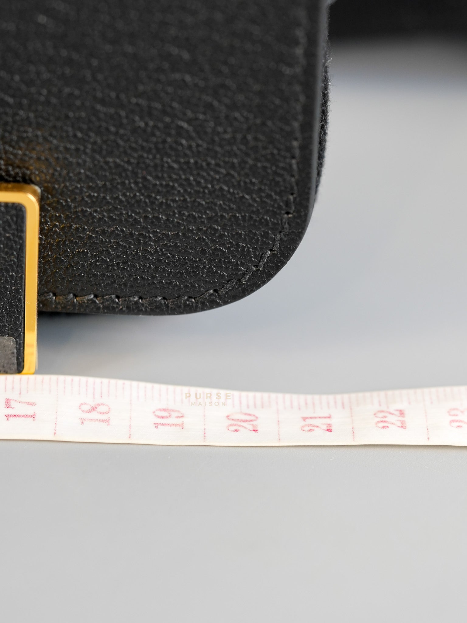 Geta Noir Chevre Mysore Gold Hardware Stamp B (2023) | Purse Maison Luxury Bags Shop