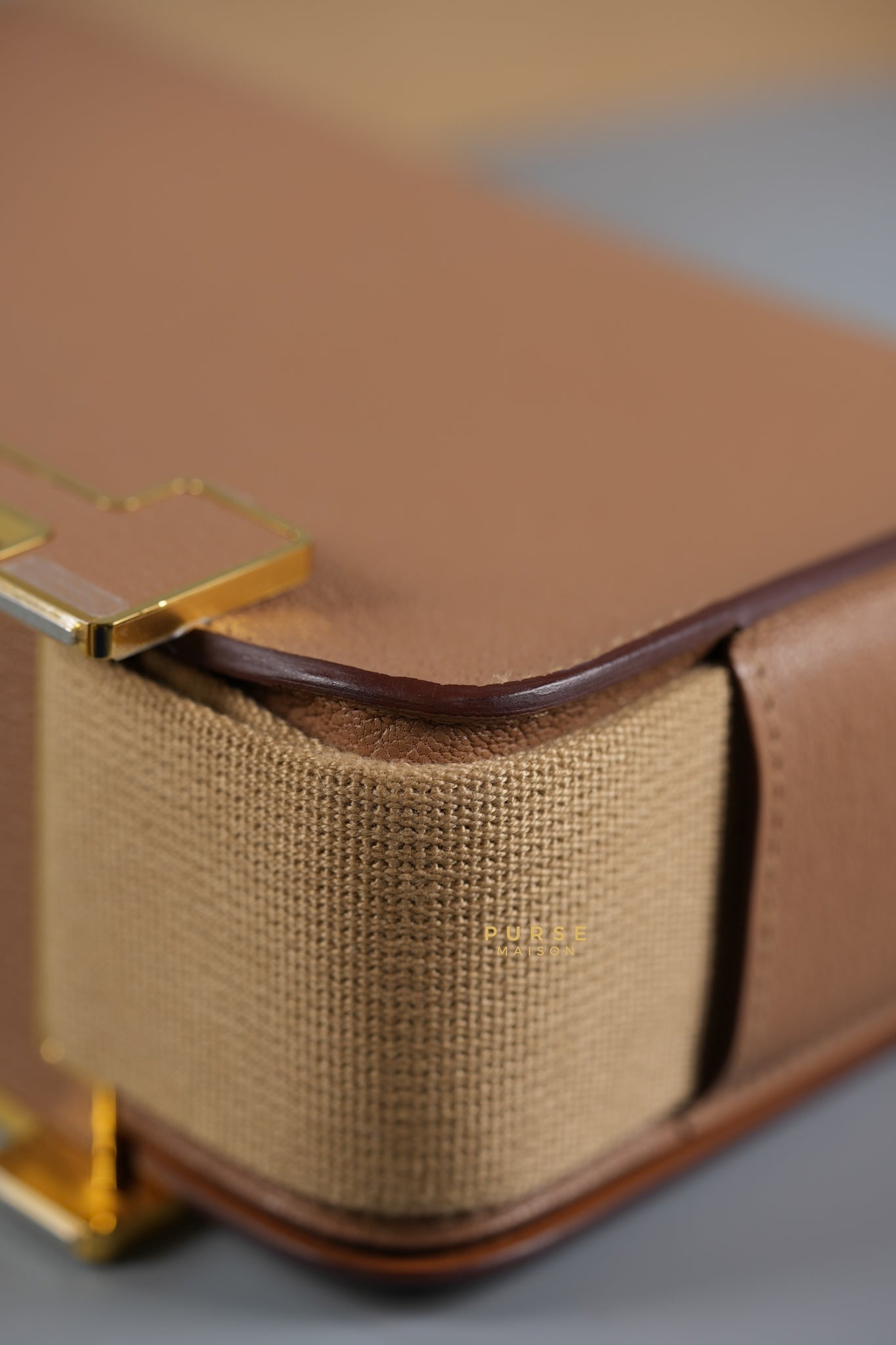Geta Quebracho and Chai Chevre Gold Hardware Stamp U (2022) | Purse Maison Luxury Bags Shop
