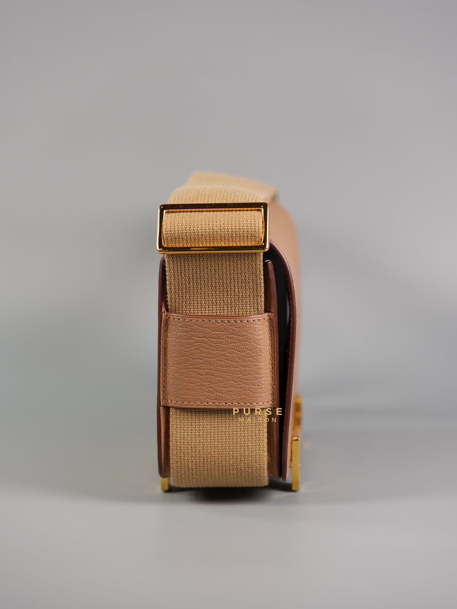 Geta Quebracho and Chai Chevre Gold Hardware Stamp U (2022) | Purse Maison Luxury Bags Shop