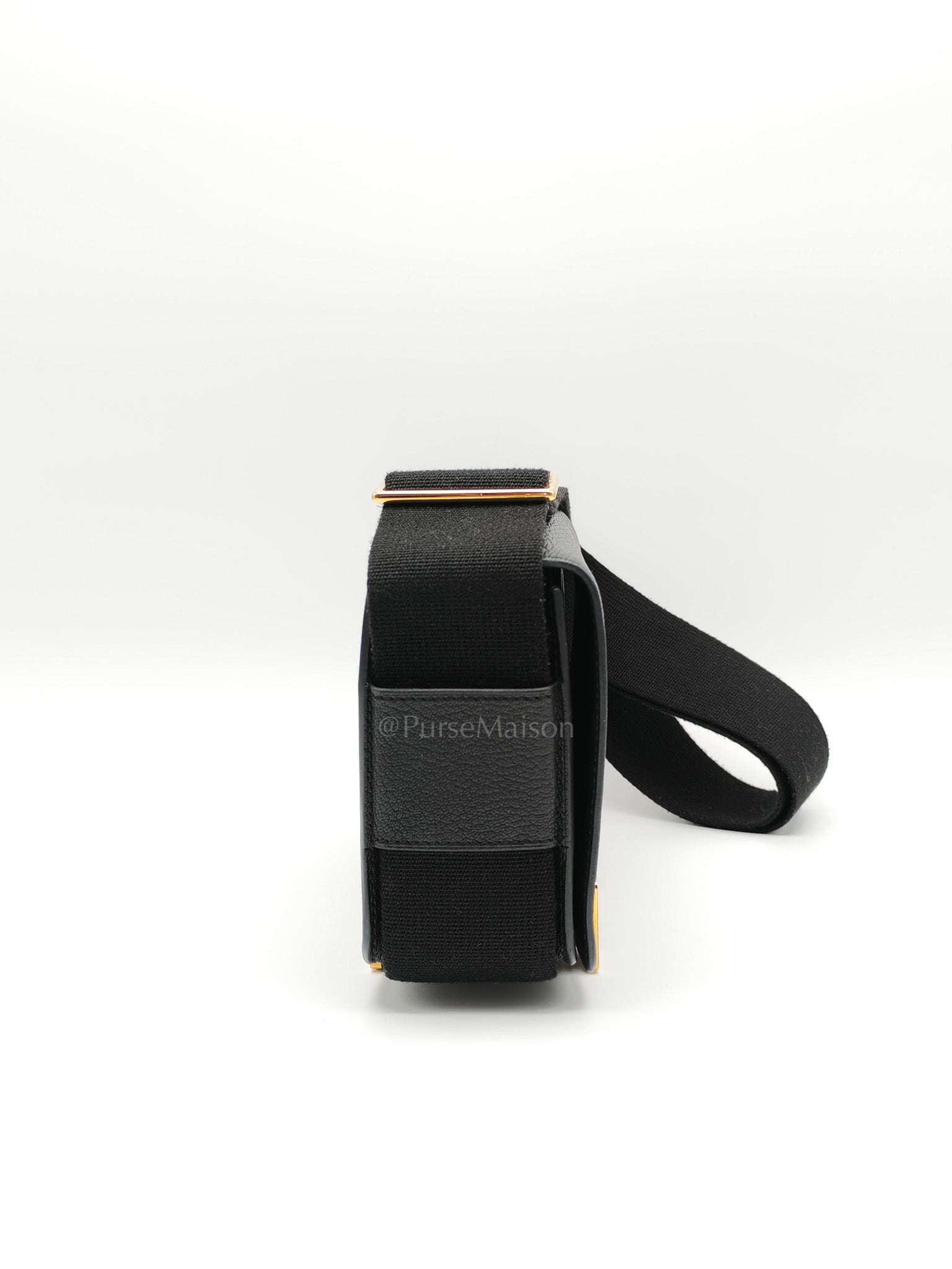 Geta in Black Chevre Mysore Leather & Gold Hardware Stamp B(2023)