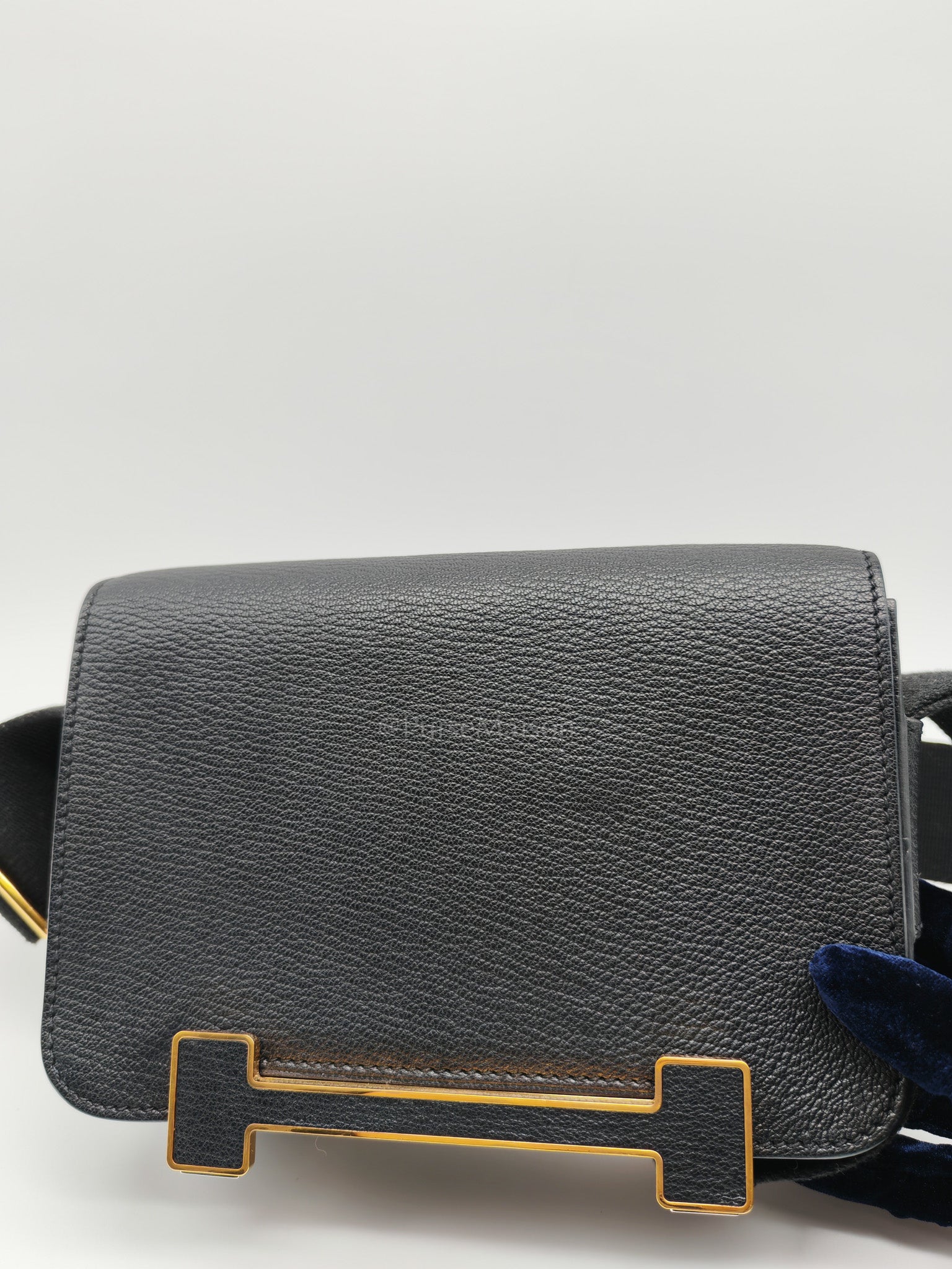 Geta in Black Chevre Mysore Leather & Gold Hardware Stamp B(2023)