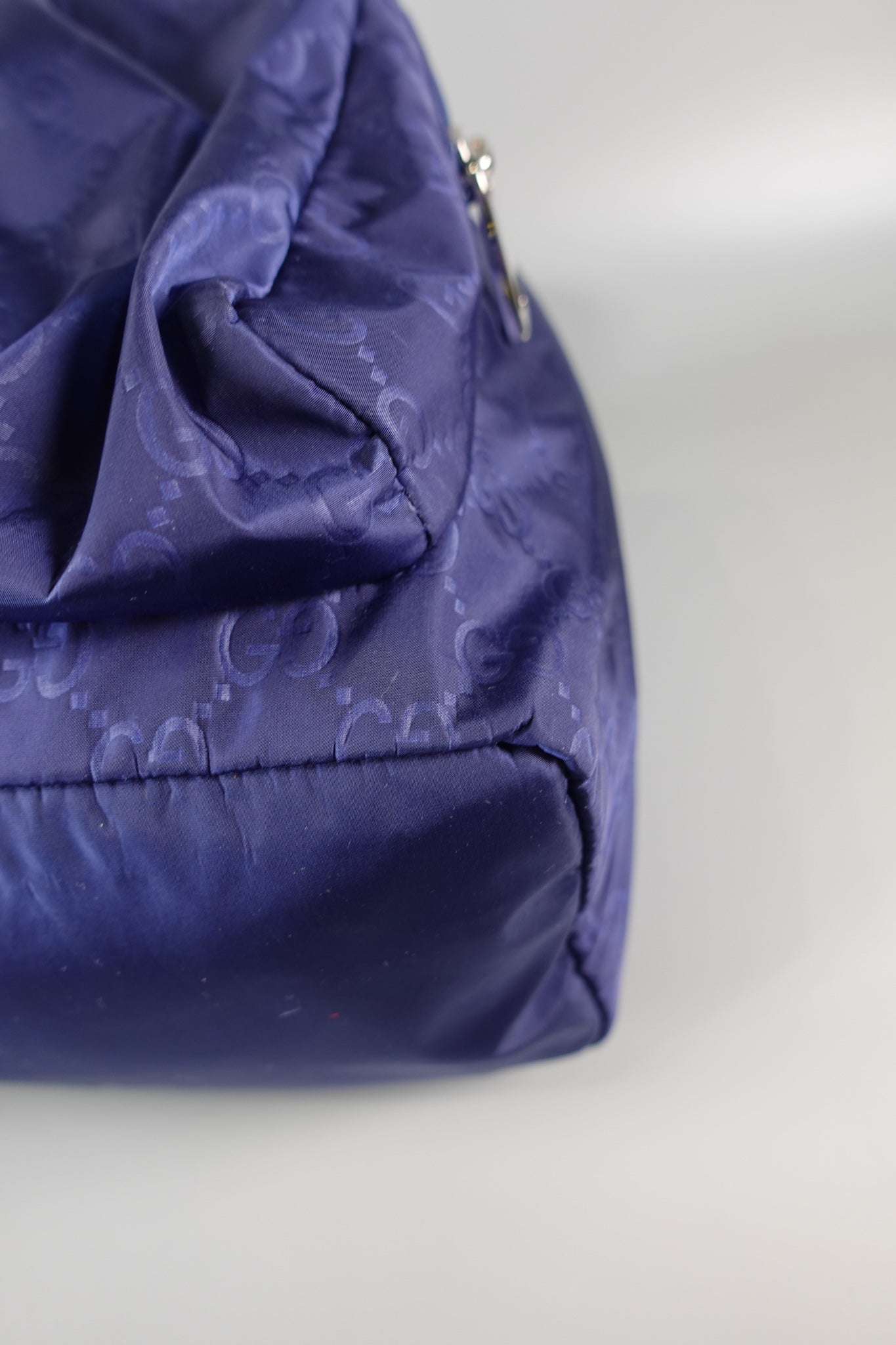 GG Blue Nylon Drawstring Backpack | Purse Maison Luxury Bags Shop