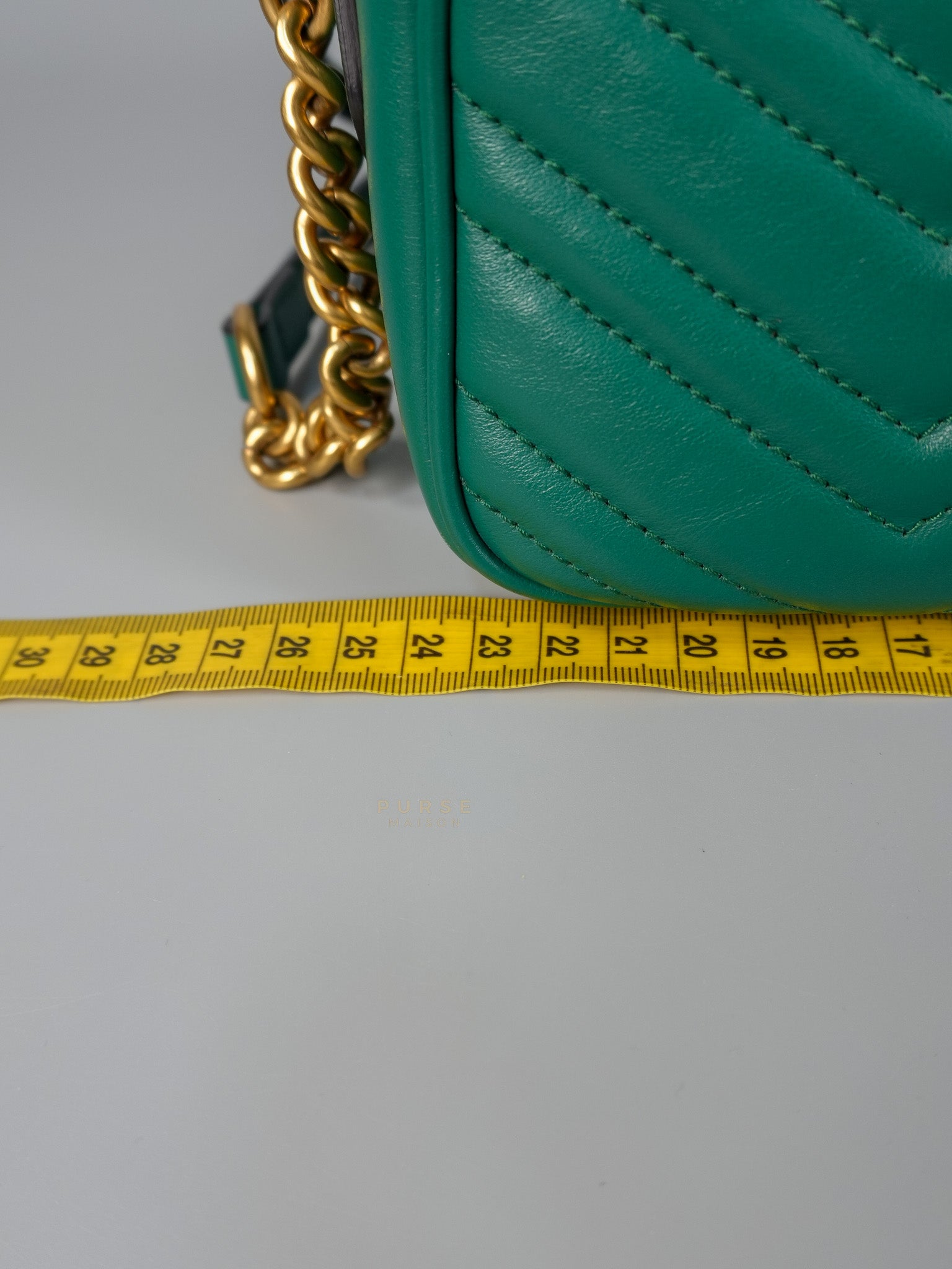 GG Camera Bag in Emerald Green Marmont Leather | Purse Maison Luxury Bags Shop