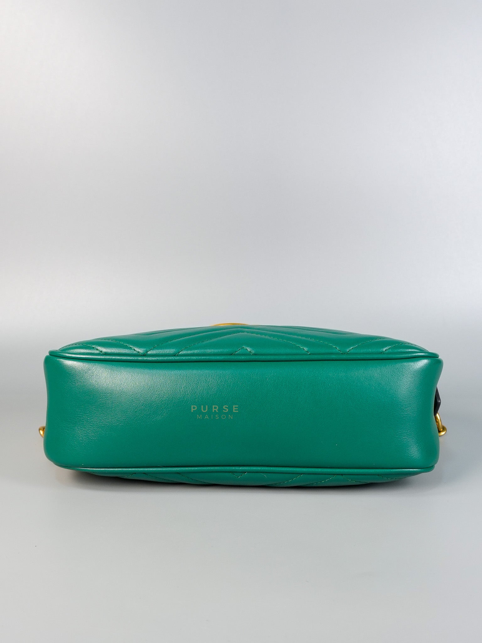 GG Camera Bag in Emerald Green Marmont Leather | Purse Maison Luxury Bags Shop