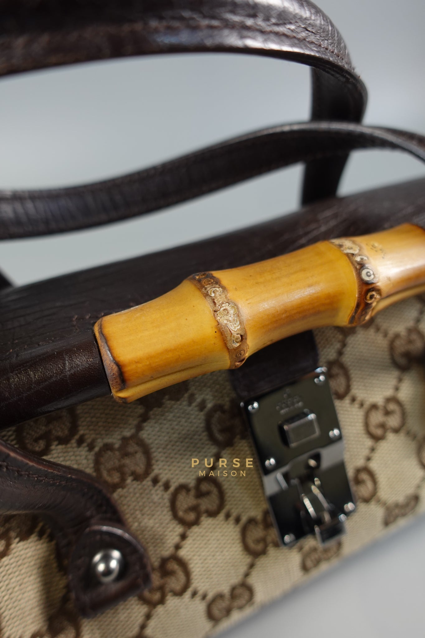 GG Canvas Bamboo Barrel Hand Bag | Purse Maison Luxury Bags Shop