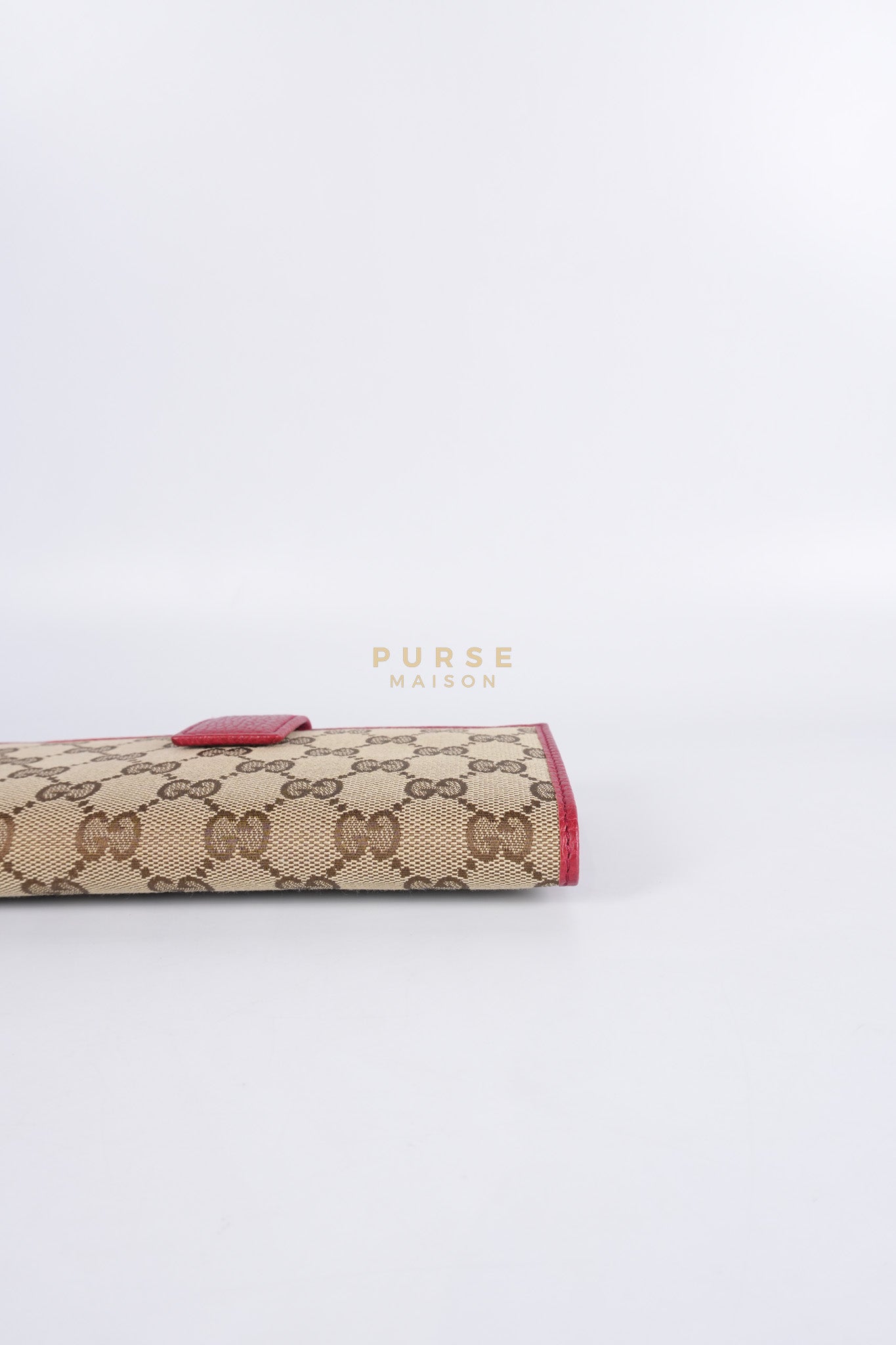 GG Canvas Long Wallet in Red Trim | Purse Maison Luxury Bags Shop