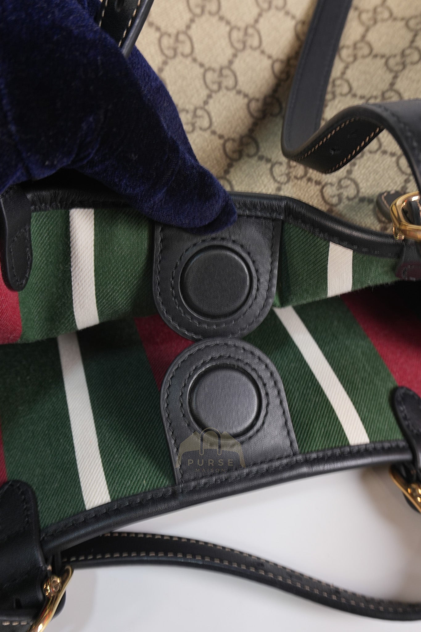 GG Emblem Tote Bag Medium in Supreme Canvas & Gold Hardware | Purse Maison Luxury Bags Shop