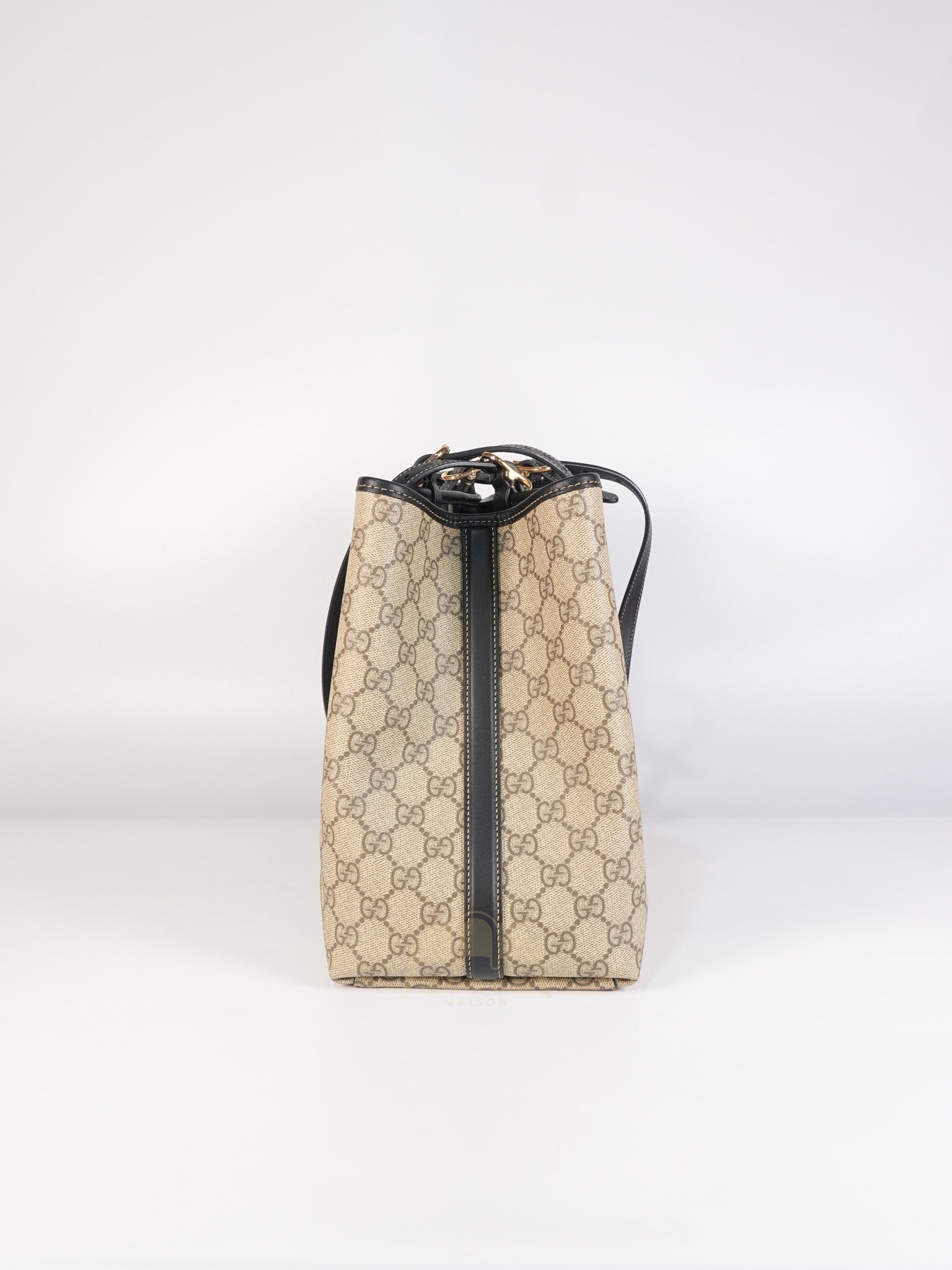 GG Emblem Tote Bag Medium in Supreme Canvas & Gold Hardware | Purse Maison Luxury Bags Shop